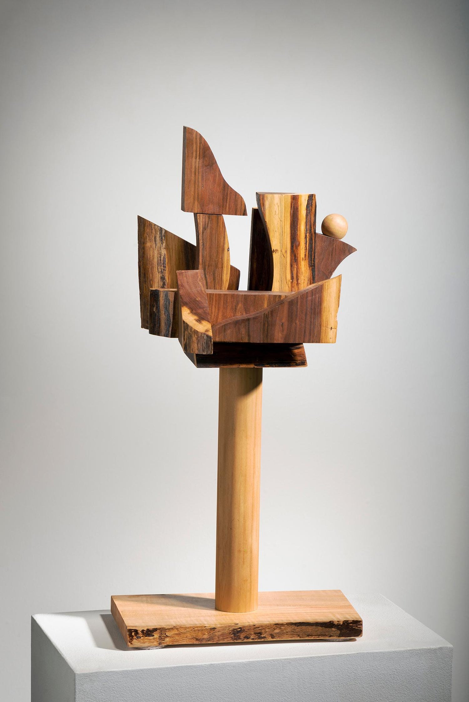 Betty Mcgeehan Wood Abstract Sculpture Cliff Side For Sale At