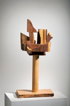 Wood Abstract Sculpture: Cliff Side