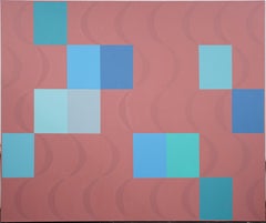 Large Contemporary Female American Modernist Abstract Oil Painting on Canvas