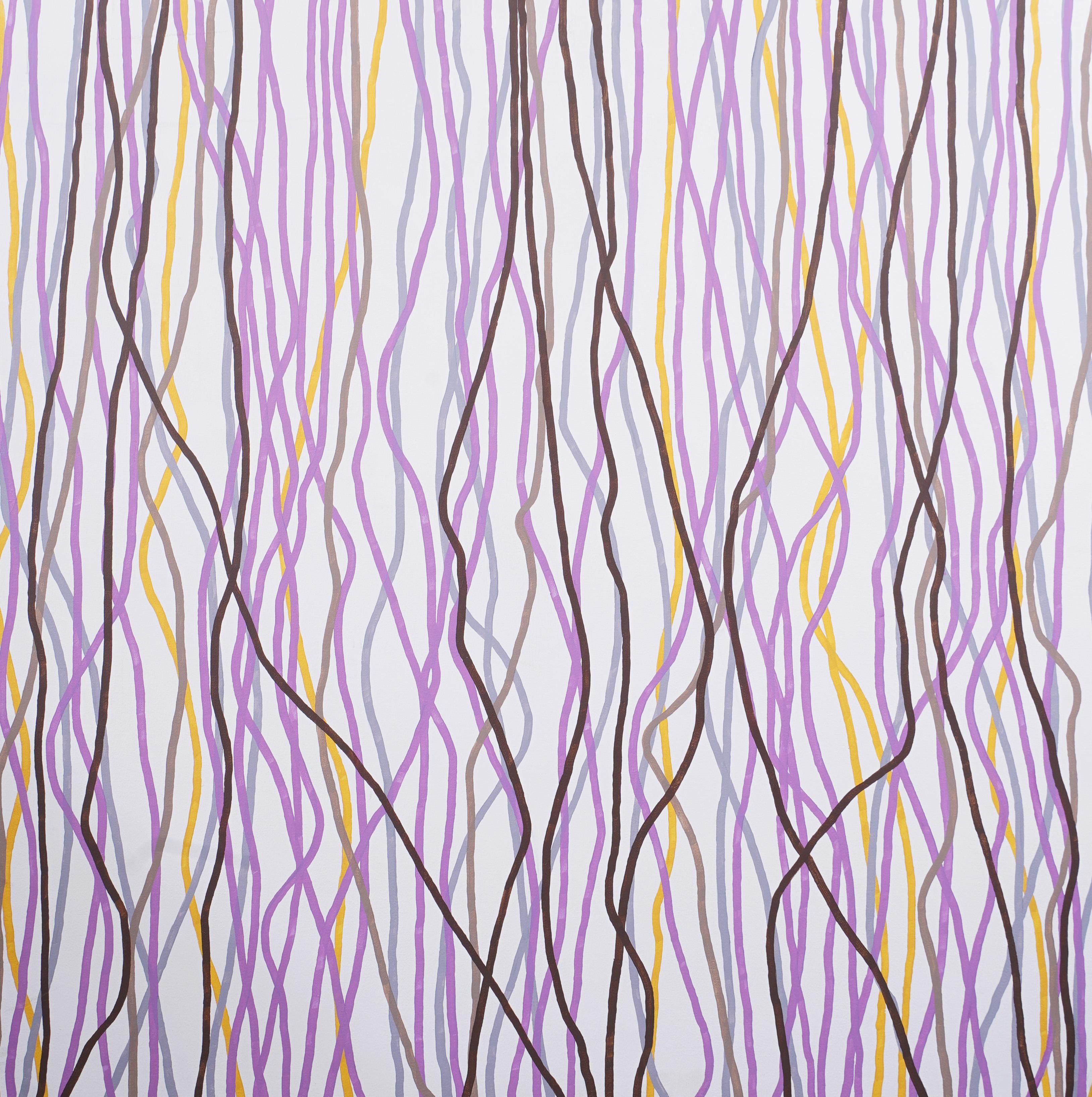 Grande peinture à l'huile abstraite moderniste américaine contemporaine sur toile - Moderne Painting par Betty Weiss 