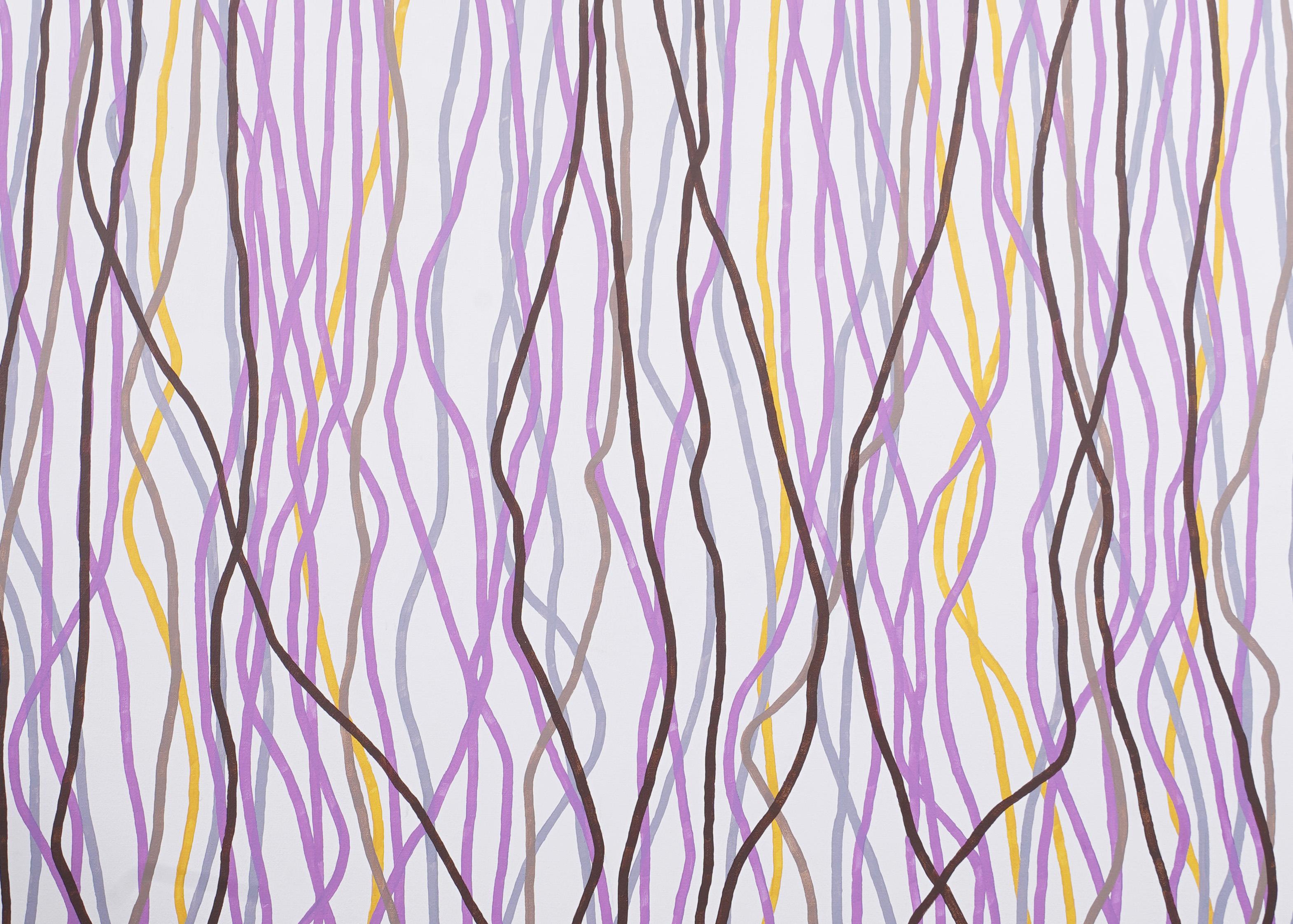 Merveilleuse grande peinture abstraite de Betty Weiss.  Huile sur toile.  Signé de son nom de femme mariée 