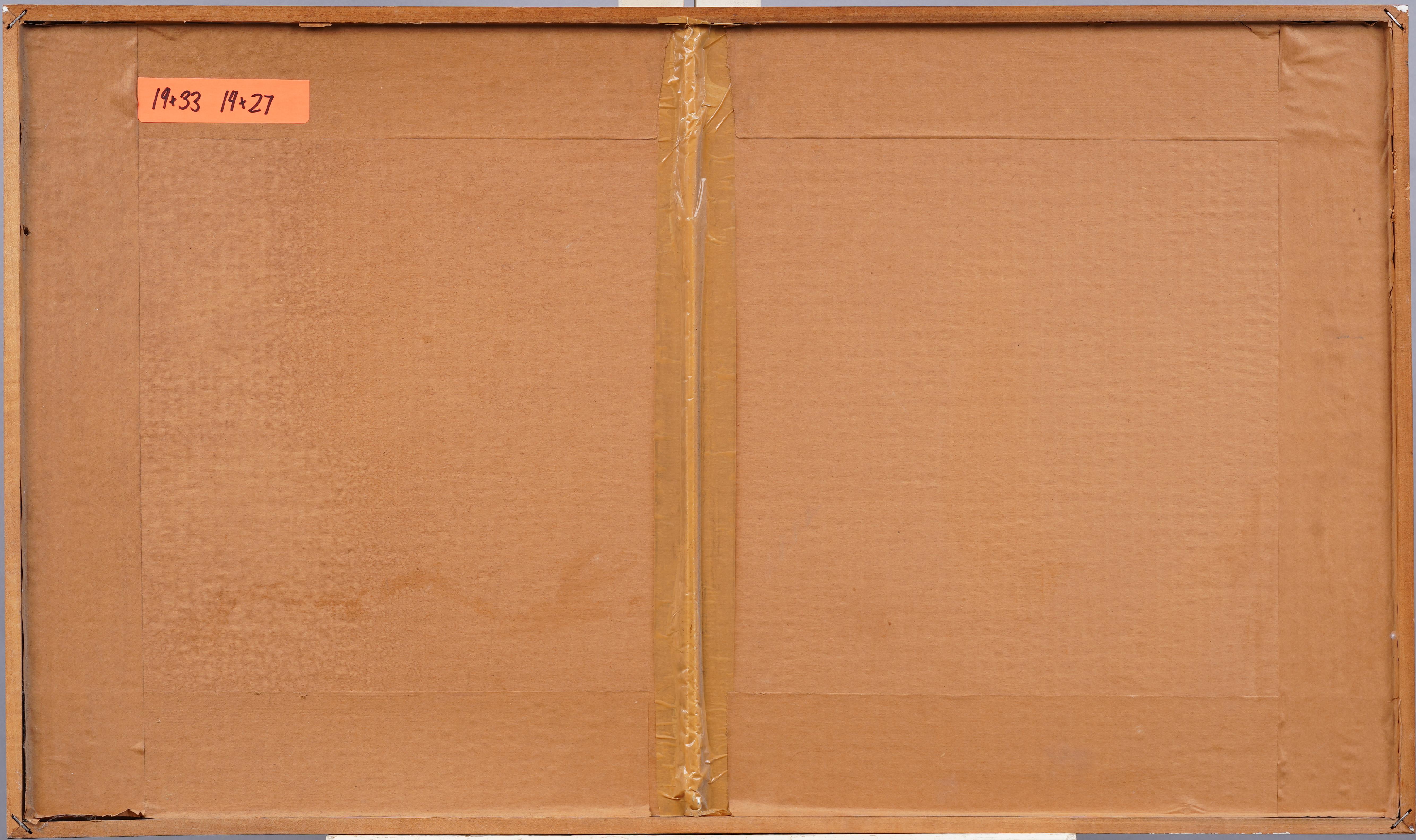 Quadro espressionista astratto d'epoca modernista americano con cornice in vendita 1
