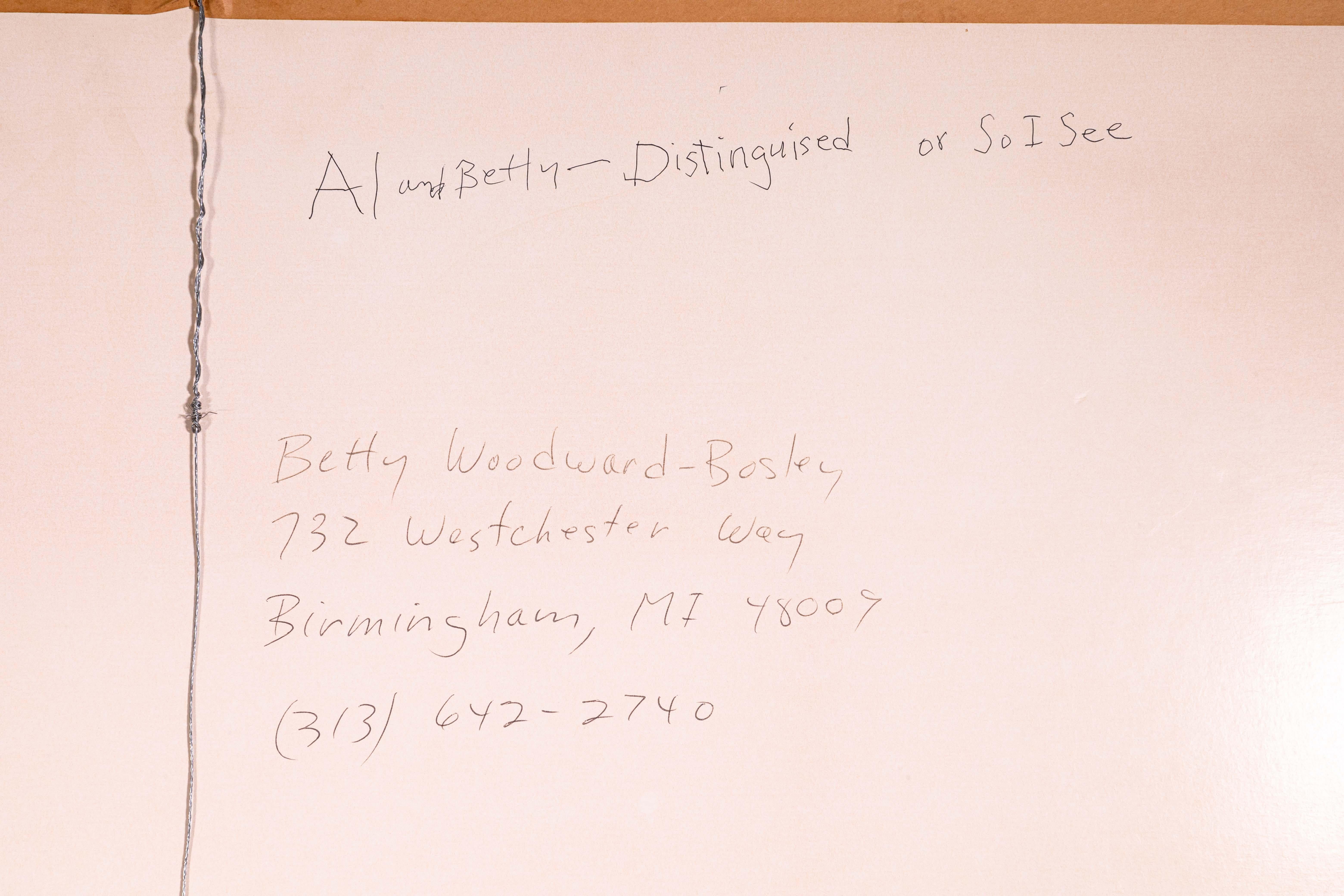 Betty Woodward-Bosley So I See firmato Disegno figurativo moderno su carta incorniciato in vendita 4