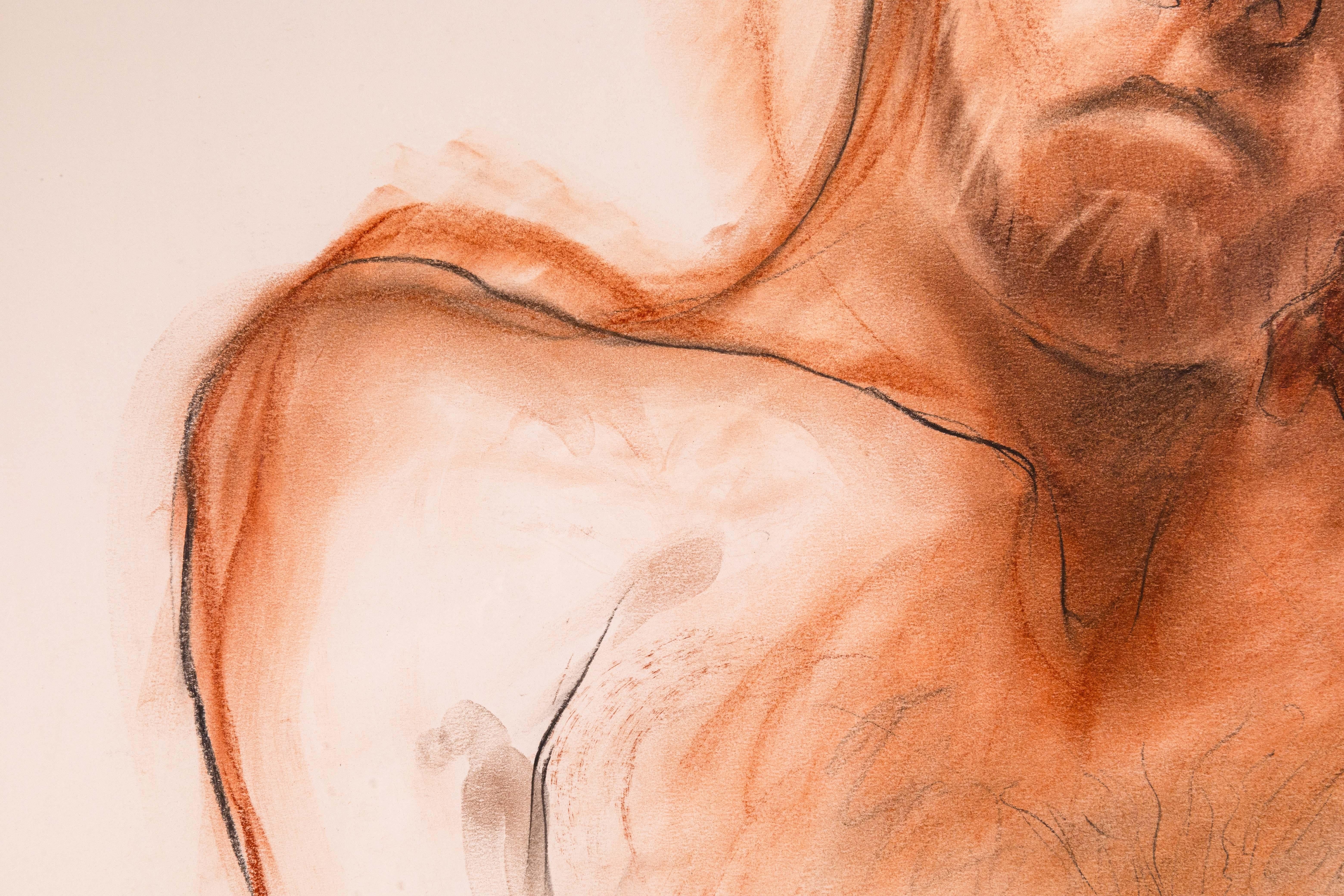 Betty Woodward-Bosley Wrath, disegno figurativo moderno firmato su carta, incorniciato in vendita 1