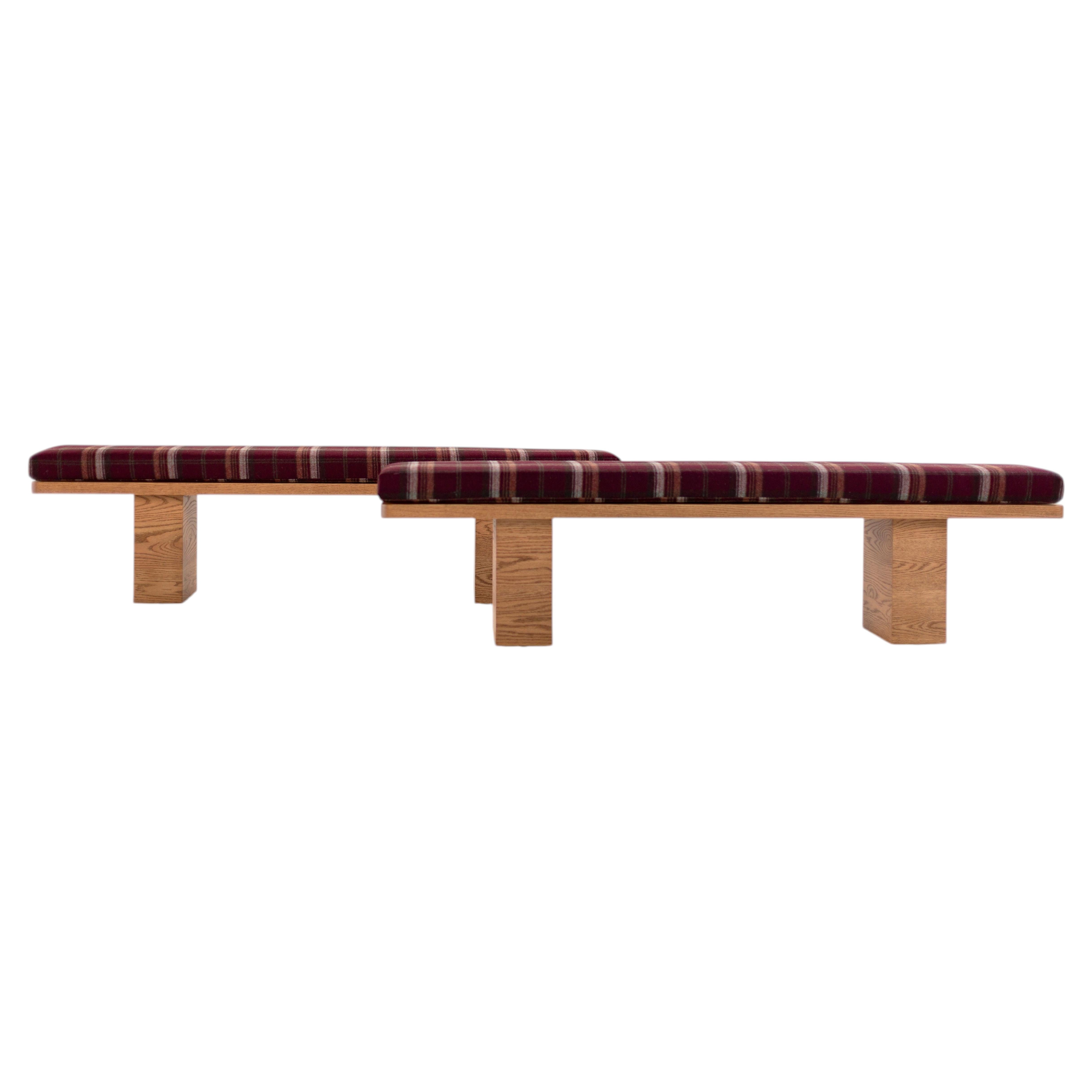 Banc Betu, banc Suelo Modern en chêne, finition caramel en vente