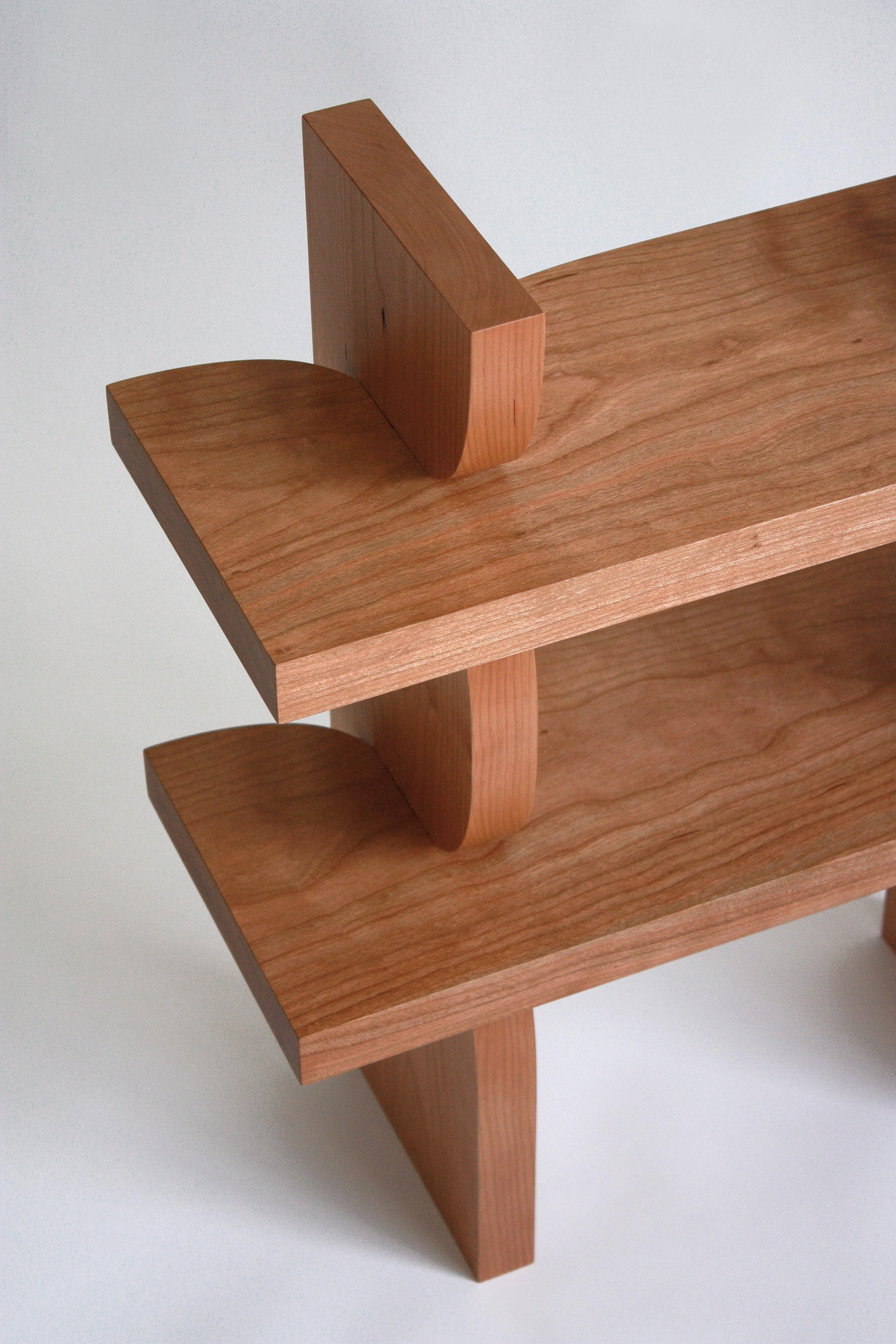 Dutch Between a Rock and a Hard Place Shelf by from Solid Cherry Wood, Maria Tyakina For Sale