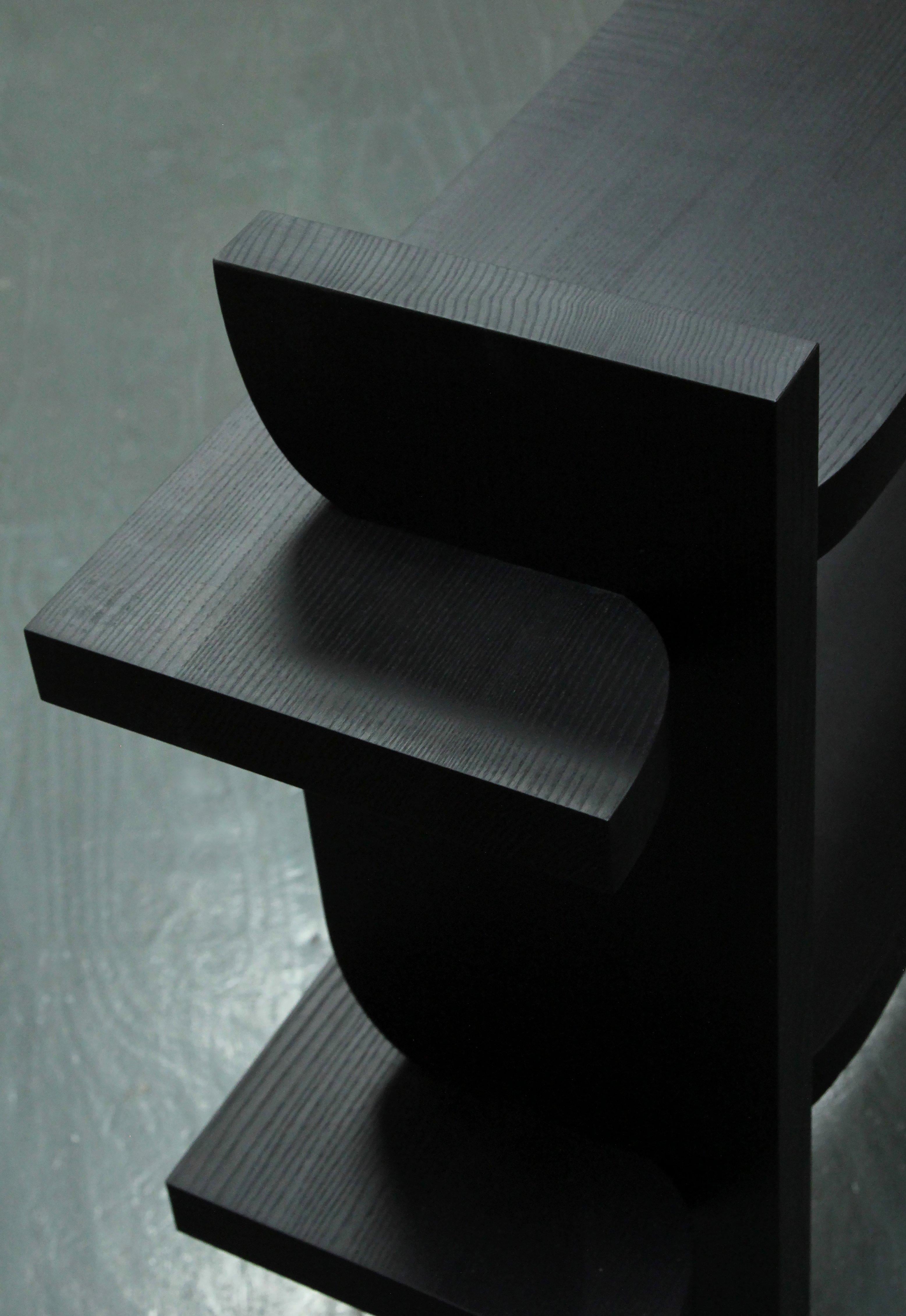 Dutch Between a Rock and Hard Place Console in Black Stained Ash Wood, Maria Tyakina  For Sale