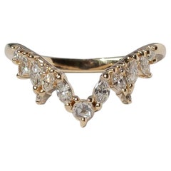 Between Worlds Wedding Ring in 14K Gold & Diamonds by Anastassia Sel Jewelry