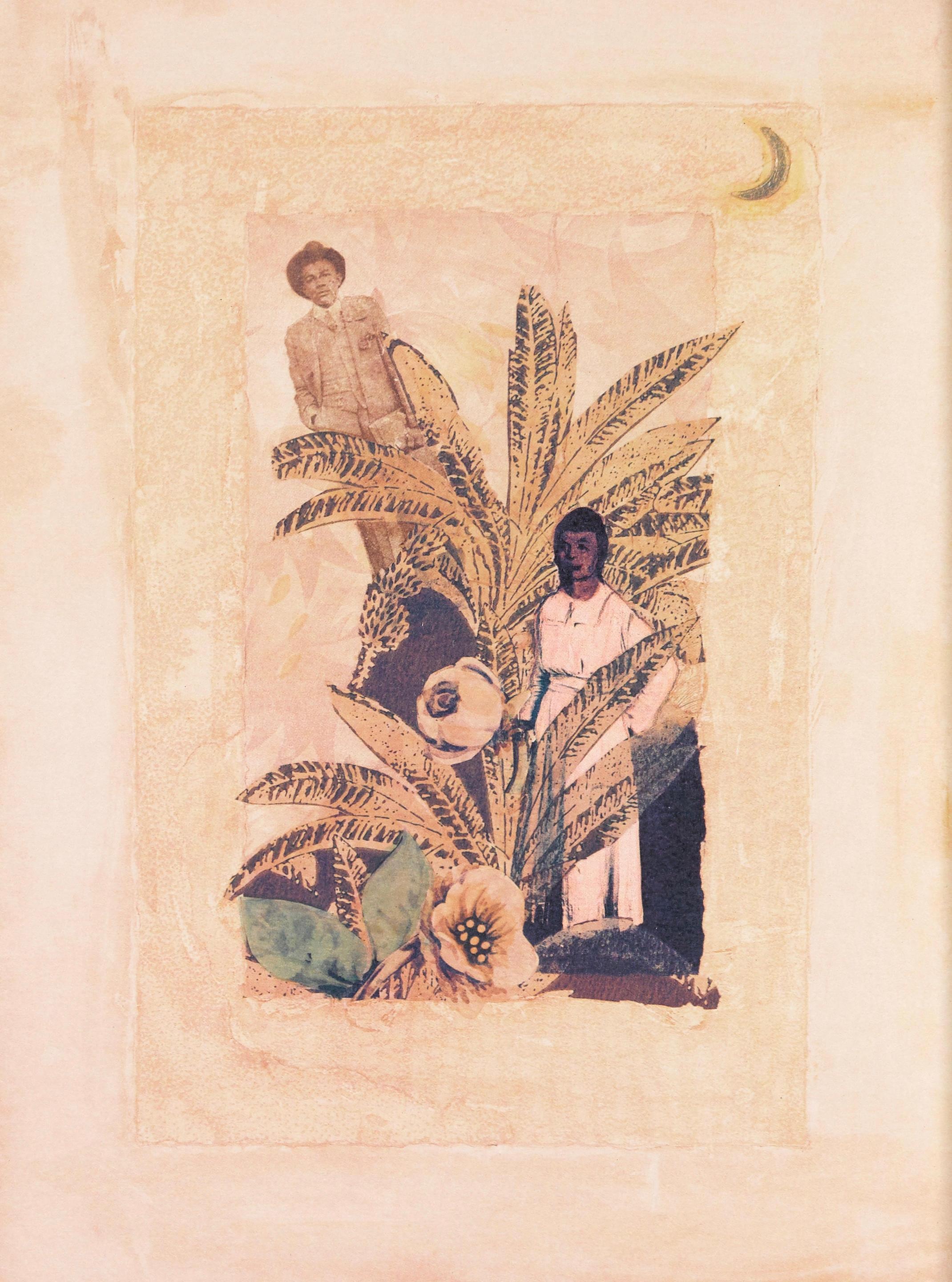 Silkscreen in colors and sepia-tones on Langdell fait à la main paper. Paper Size: 15 x 11 inches. Inscription: Unsigned and unnumbered, as issued. Notes: From the folio, Bookmarks in the Pages of Life, 2000. Published by The Limited Editions Club,