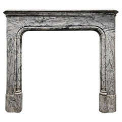 Antique Beuatiul French Paonazzetto Marble fireplace from the 19th Century