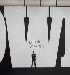 Power (White Male): Signed, original 1970s photograph by African American artist