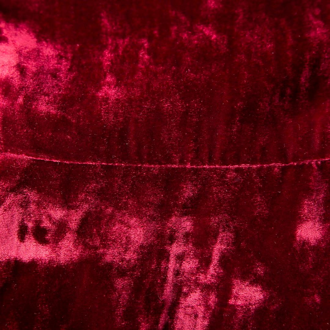 Beulah Burgundy Velvet Midi Length Dress Size XS In Good Condition In London, GB