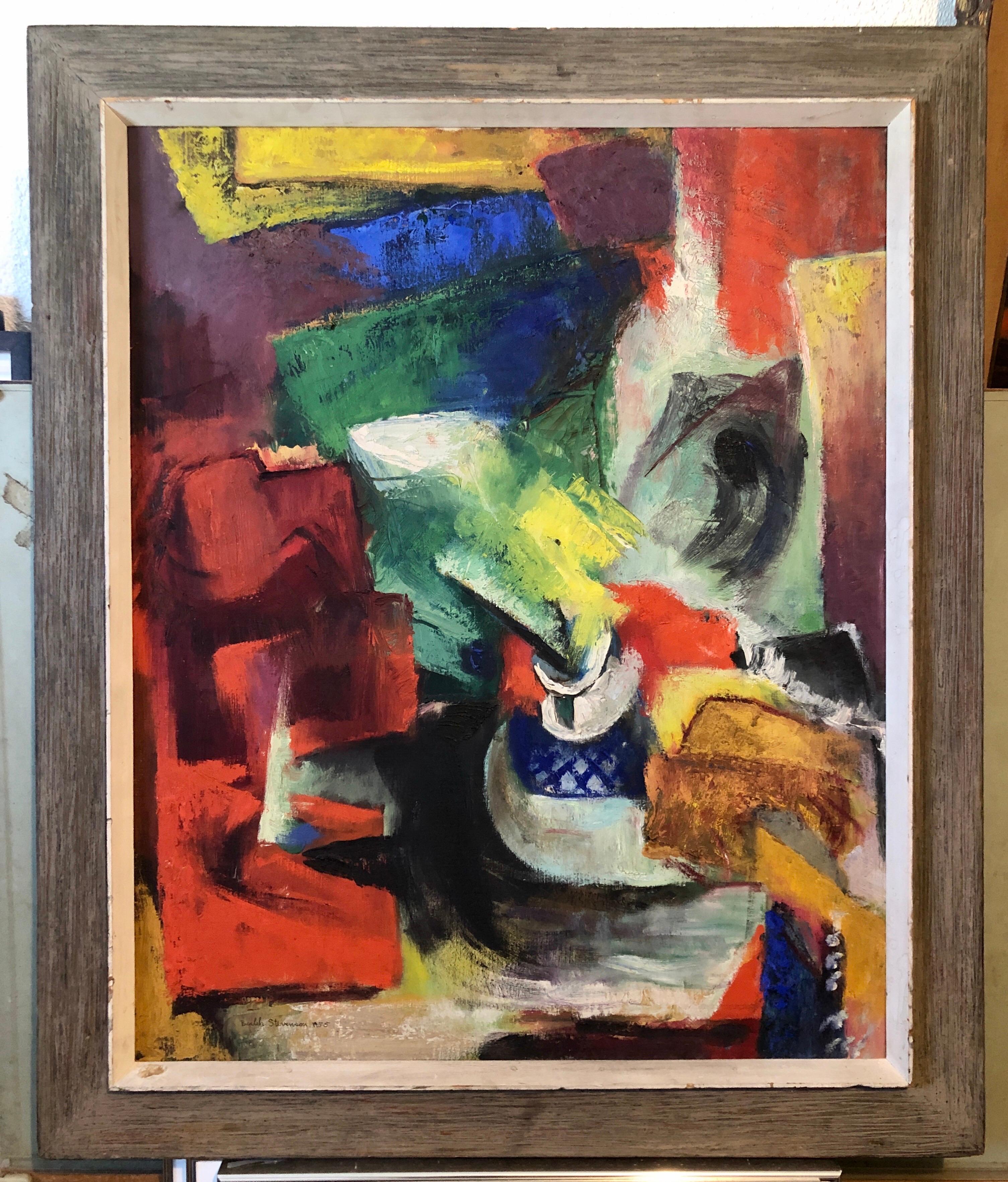 Beulah Stevenson 1950s Abstract Expressionism American Woman Artist Oil Painting For Sale 10
