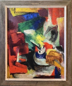 Beulah Stevenson Años 50 Expresionismo Abstracto Mujer Artista Estadounidense Pintura al Óleo