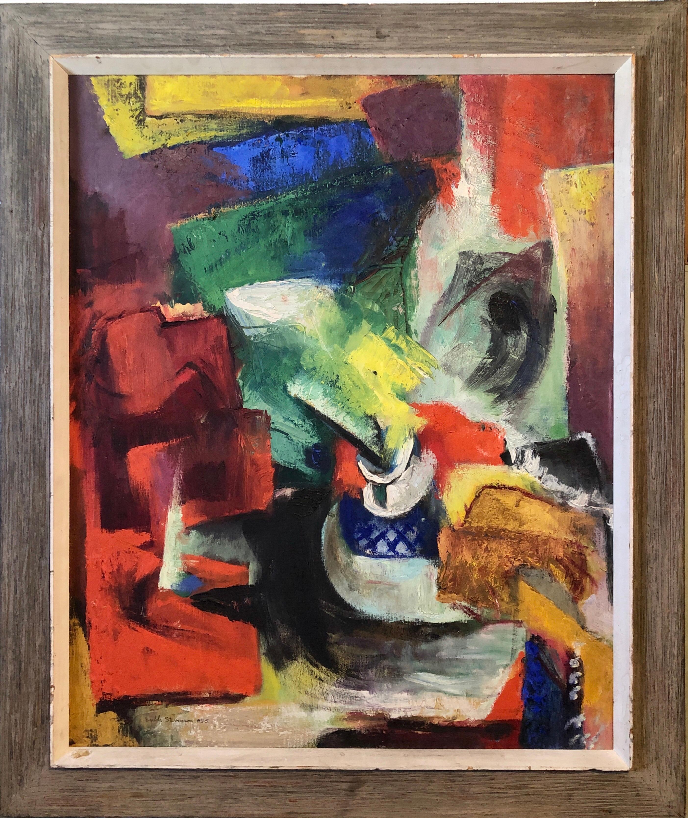 Beulah Stevenson 1950 Espressionismo astratto Artista donna americana Pittura ad olio in vendita 1