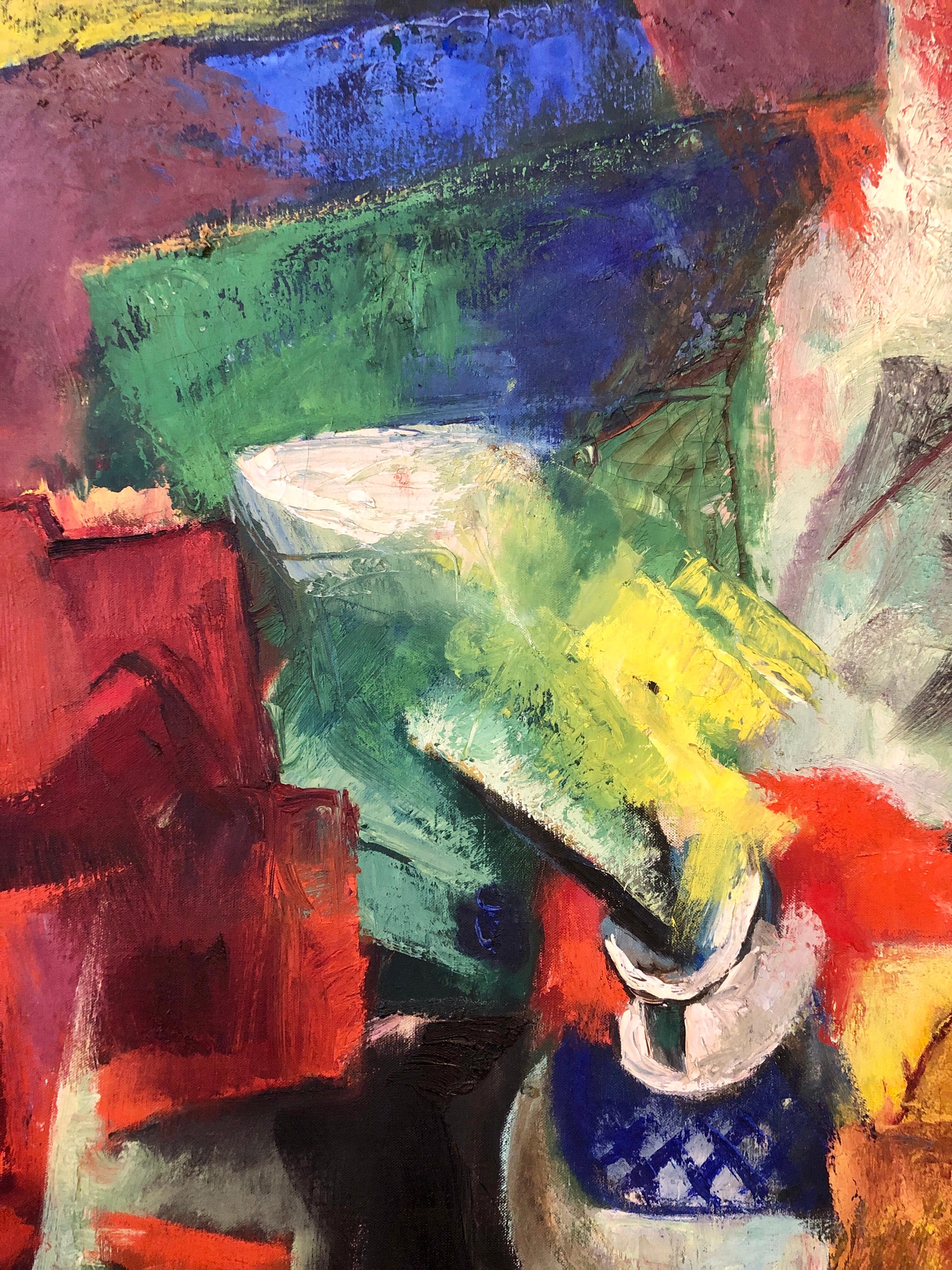 Beulah Stevenson 1950 Espressionismo astratto Artista donna americana Pittura ad olio in vendita 3
