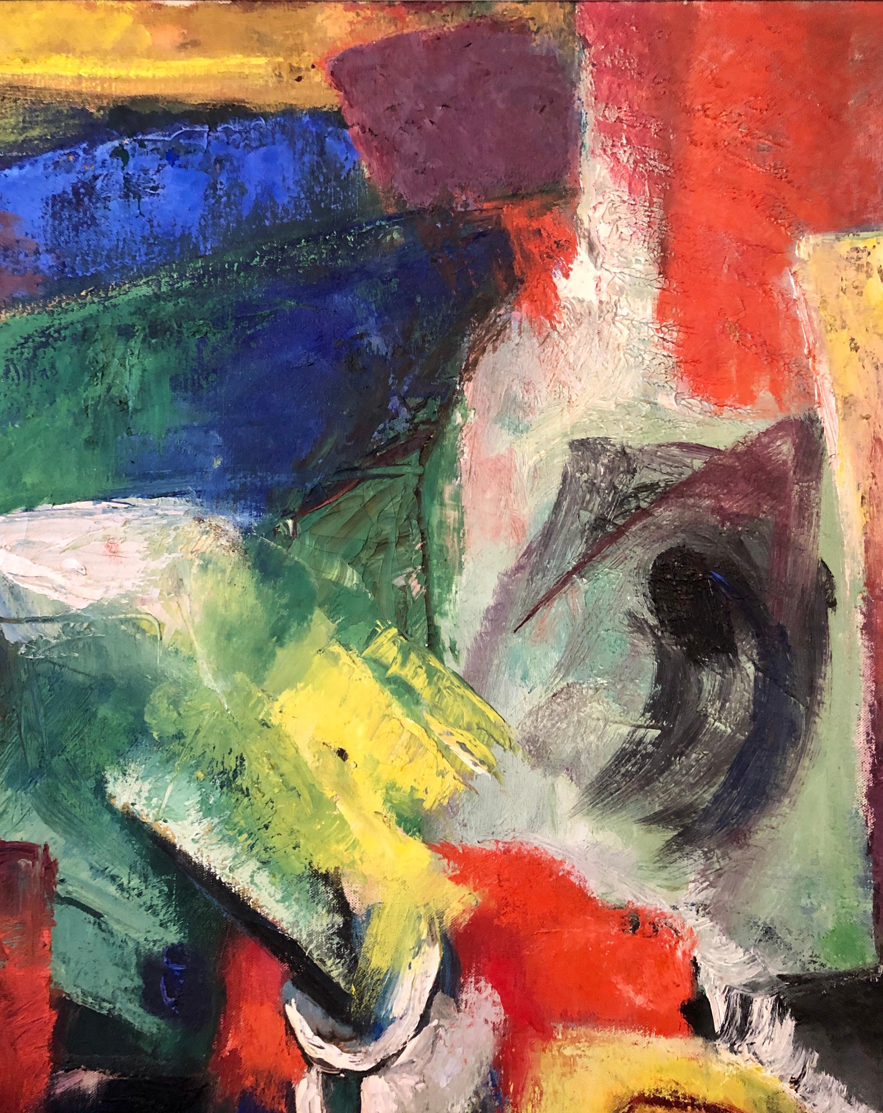 Beulah Stevenson 1950 Espressionismo astratto Artista donna americana Pittura ad olio in vendita 4
