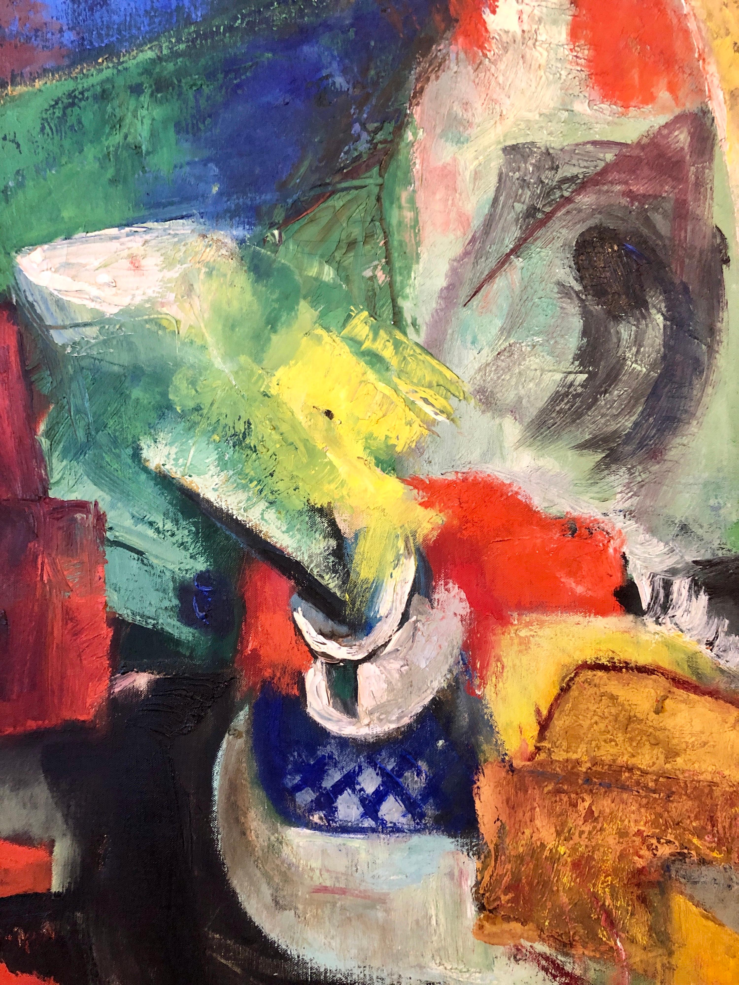 Beulah Stevenson 1950 Espressionismo astratto Artista donna americana Pittura ad olio in vendita 5