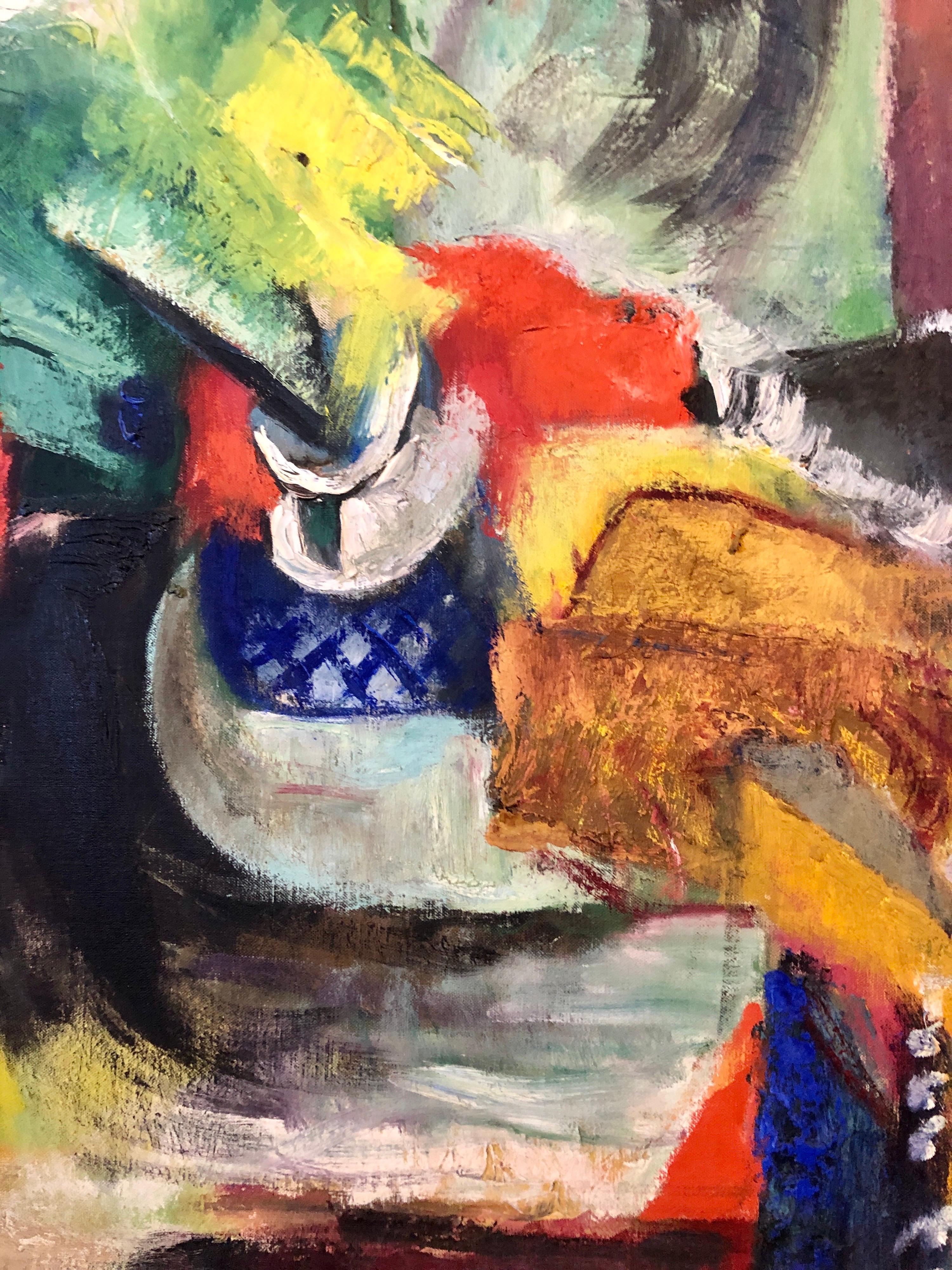 Beulah Stevenson 1950 Espressionismo astratto Artista donna americana Pittura ad olio in vendita 6