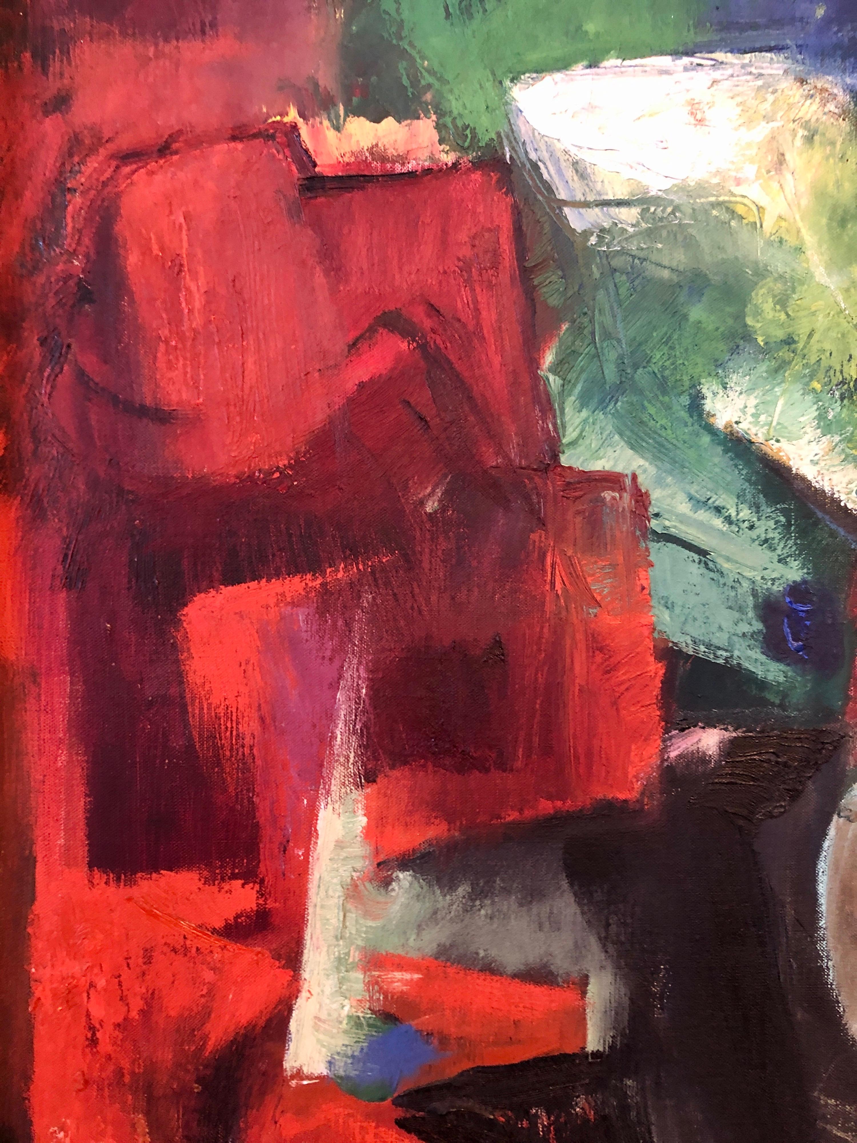 Beulah Stevenson 1950 Espressionismo astratto Artista donna americana Pittura ad olio 7
