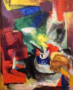 Beulah Stevenson 1950s Abstract Expressionism American Woman Artist Peinture à l'huile