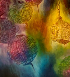Bombardment - Circular Birdcages, painted Old Masters Style, Colourful and Light