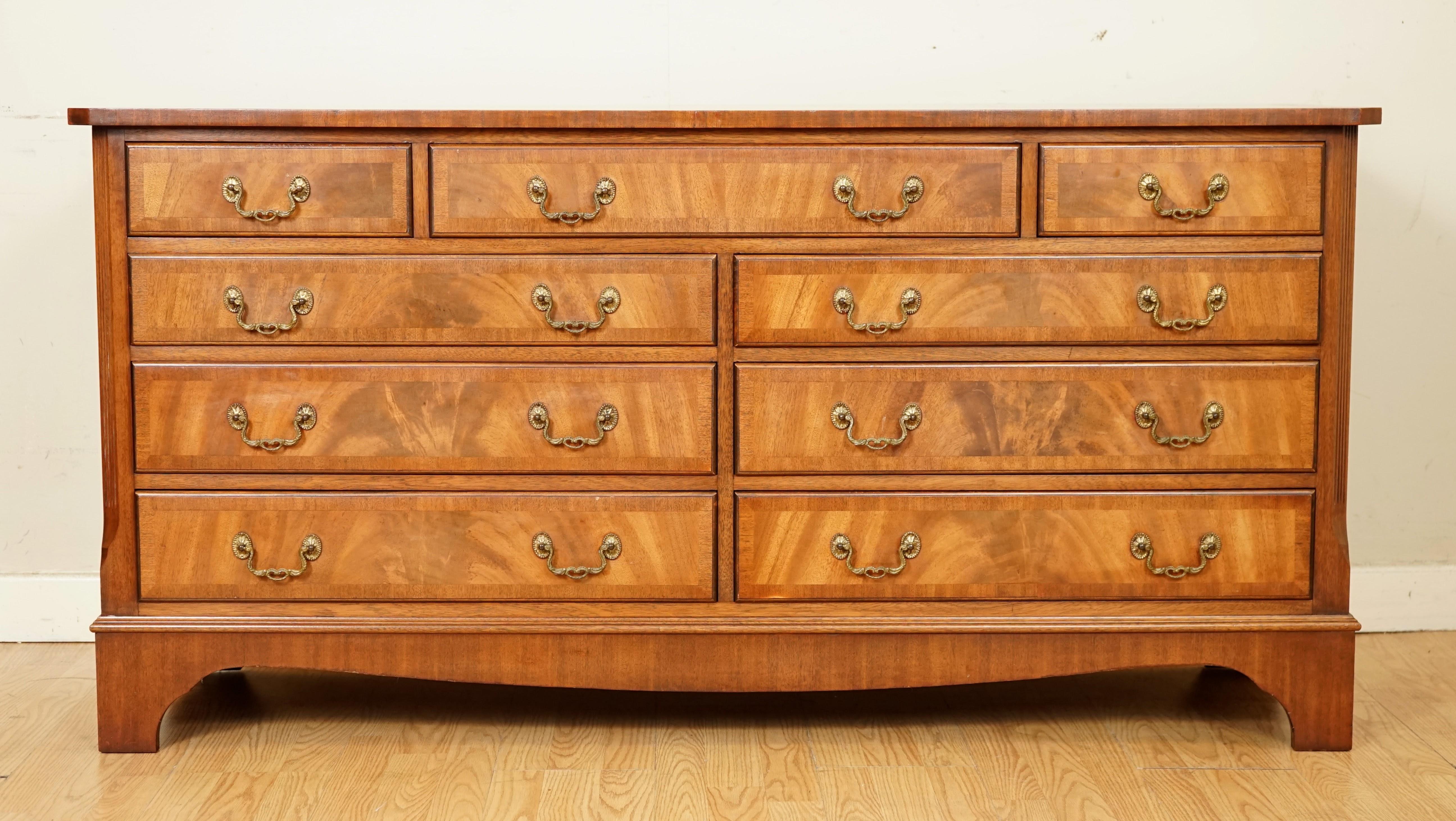 Bevan and Funell Hardwood Vintage Sideboard Chest of Drawers TV Unit 1