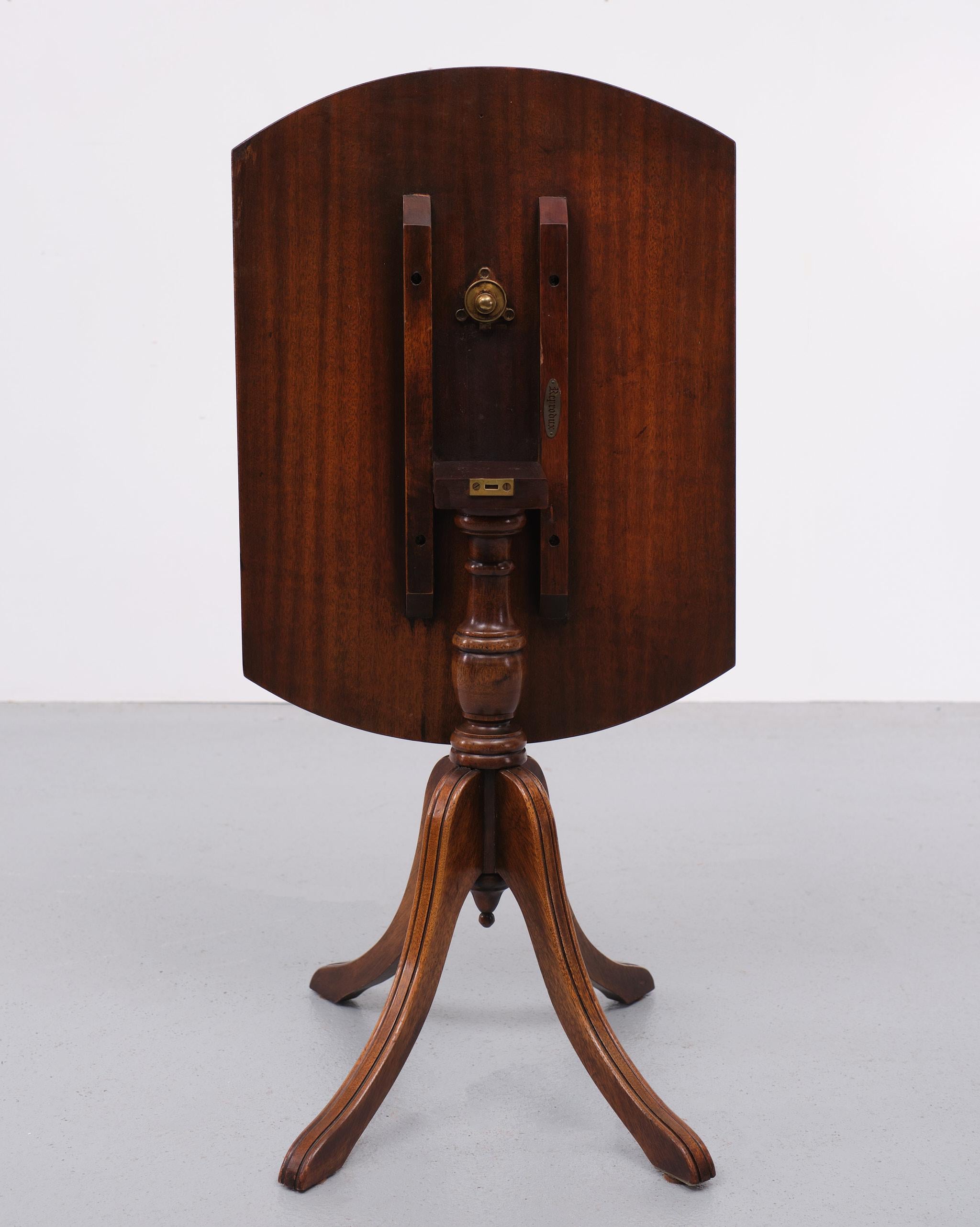Mahogany Bevan Funell Reprodux Tilt Top Wine Table 1970s England For Sale