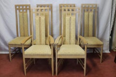 Bevan Funnel Reprodux Arts&Crafts Limed Oak Extended Dining Table And Six Chairs