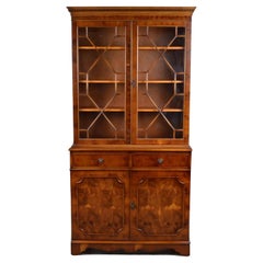 Bevan Funnell Astral Glazed Hardwood Library Display Bookcase Regency Style