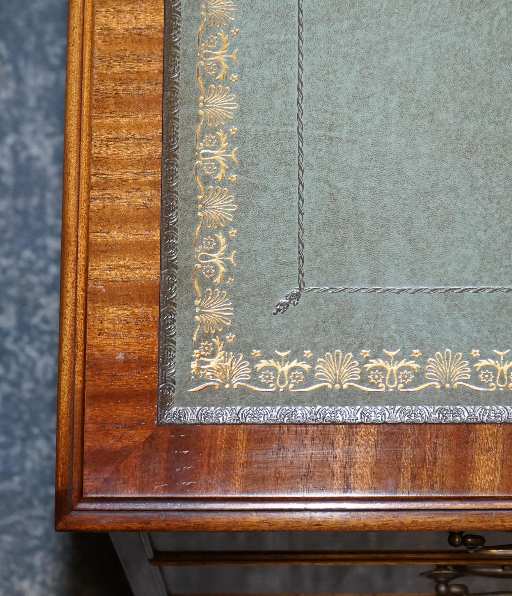 CABINET BEVAN FUNNELL RARE SAGE BLUE LEATHER VARIZE FOLDERS in vendita 6