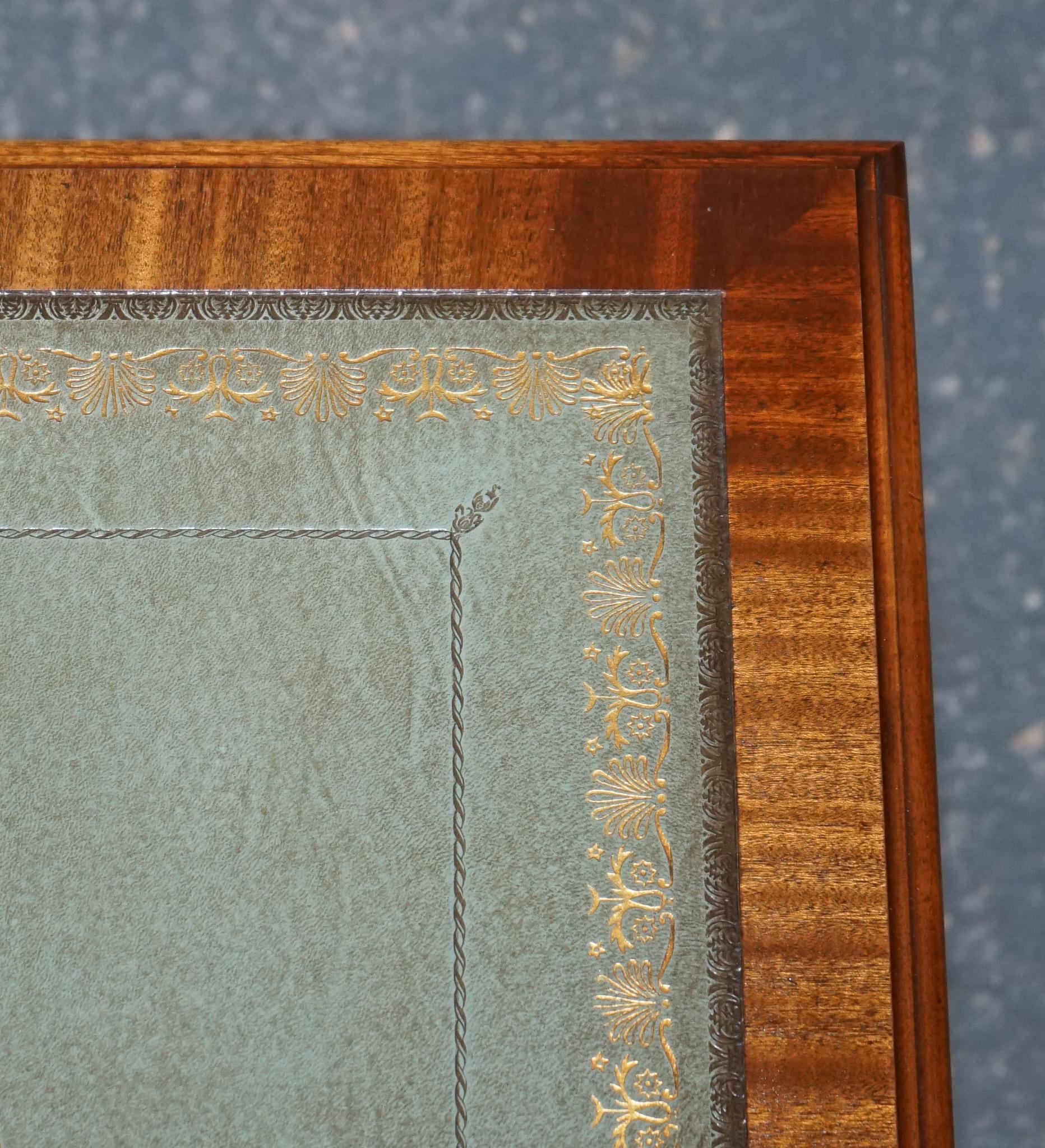 CABINET BEVAN FUNNELL RARE SAGE BLUE LEATHER VARIZE FOLDERS in vendita 9
