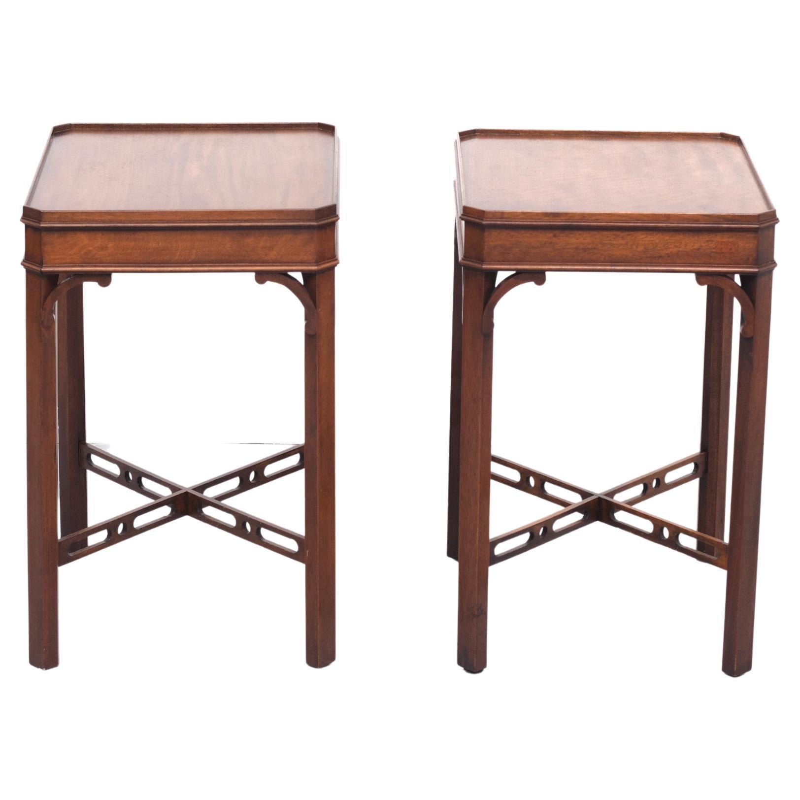 Bevan Funnell  Mahogany Side Tables  Georgian revival    England, 1960s For Sale