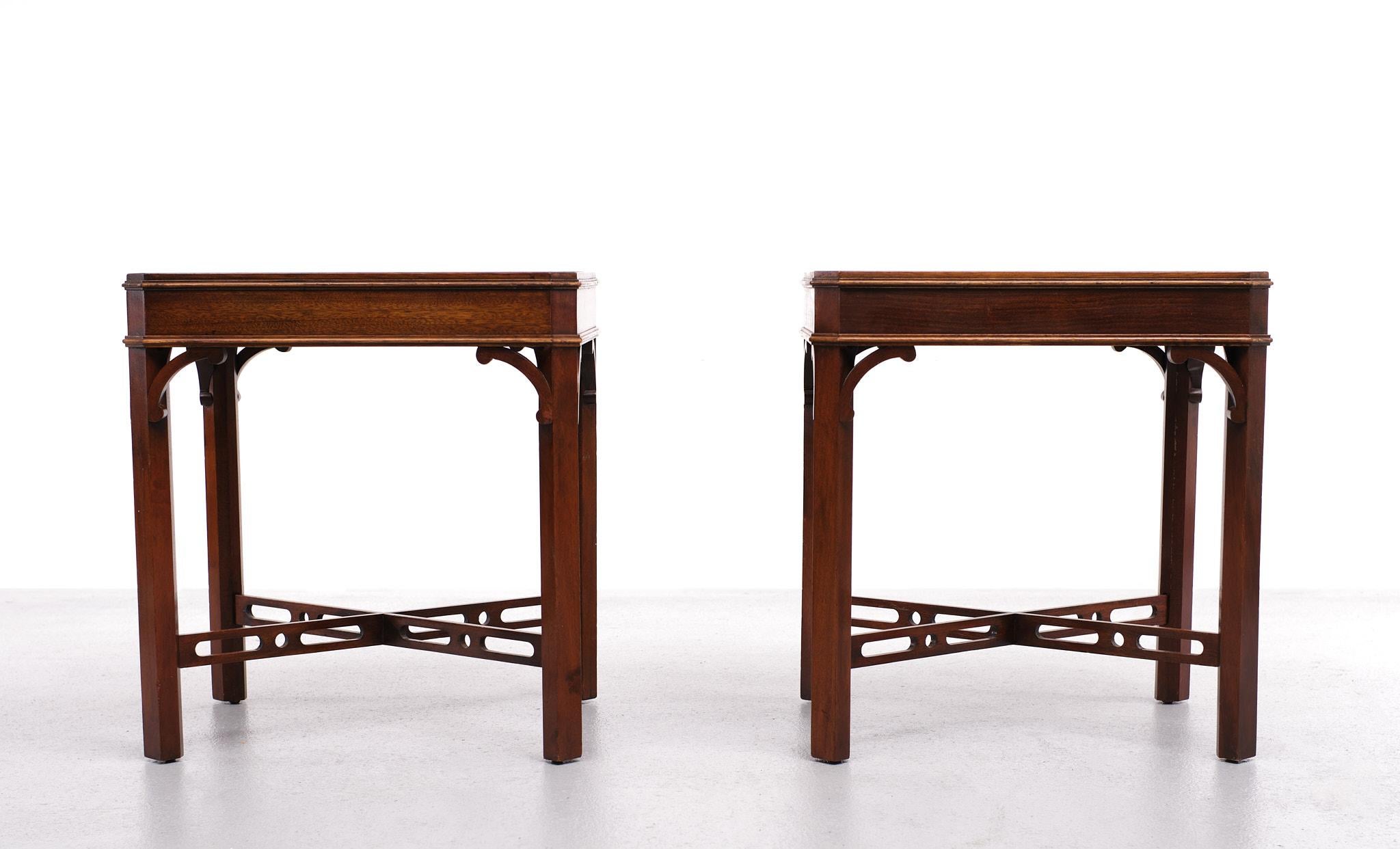 Bevan Funnell Mahogany Side Tables Georgian Revival England, 1960s For Sale 2