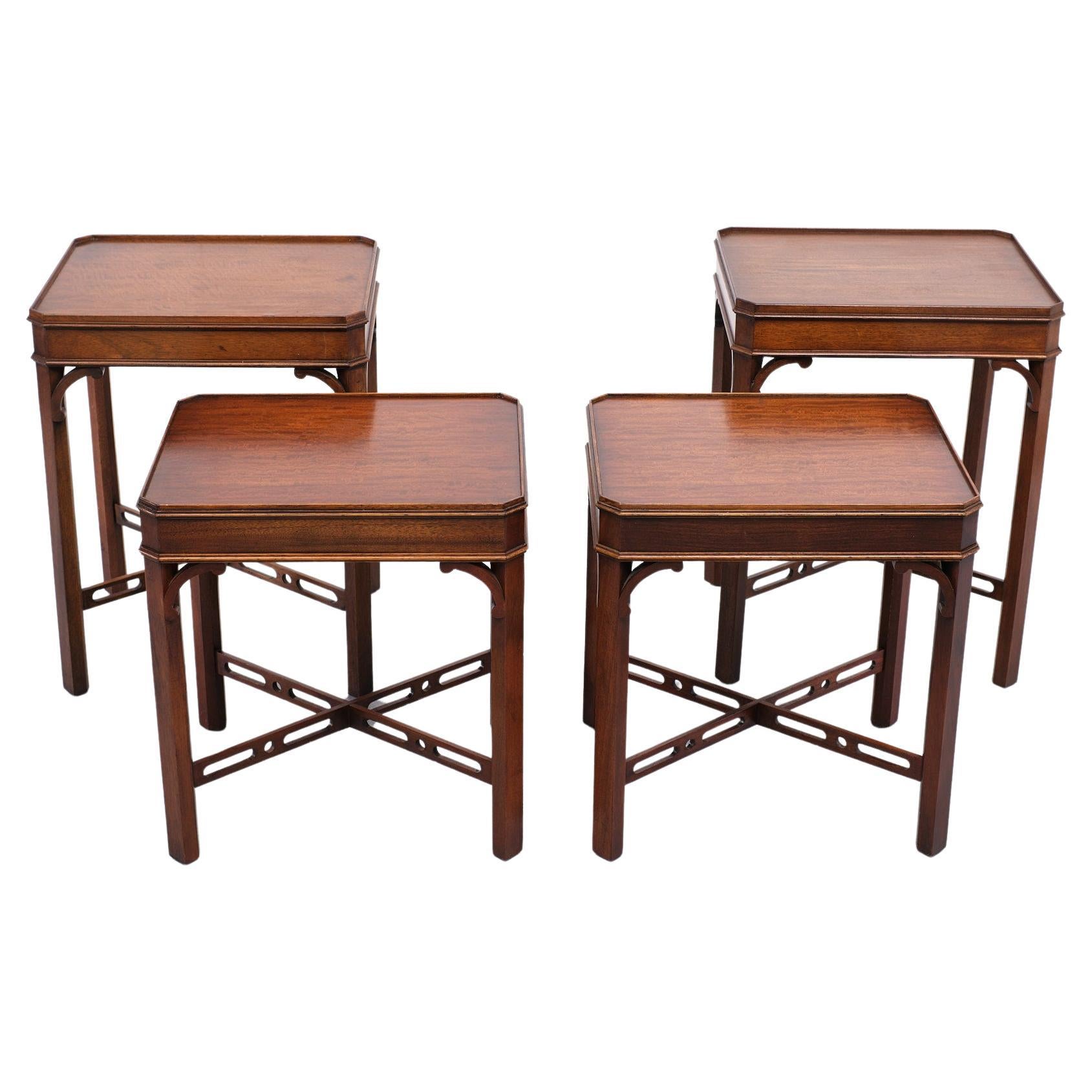 Bevan Funnell Mahogany Side Tables Georgian Revival England, 1960s