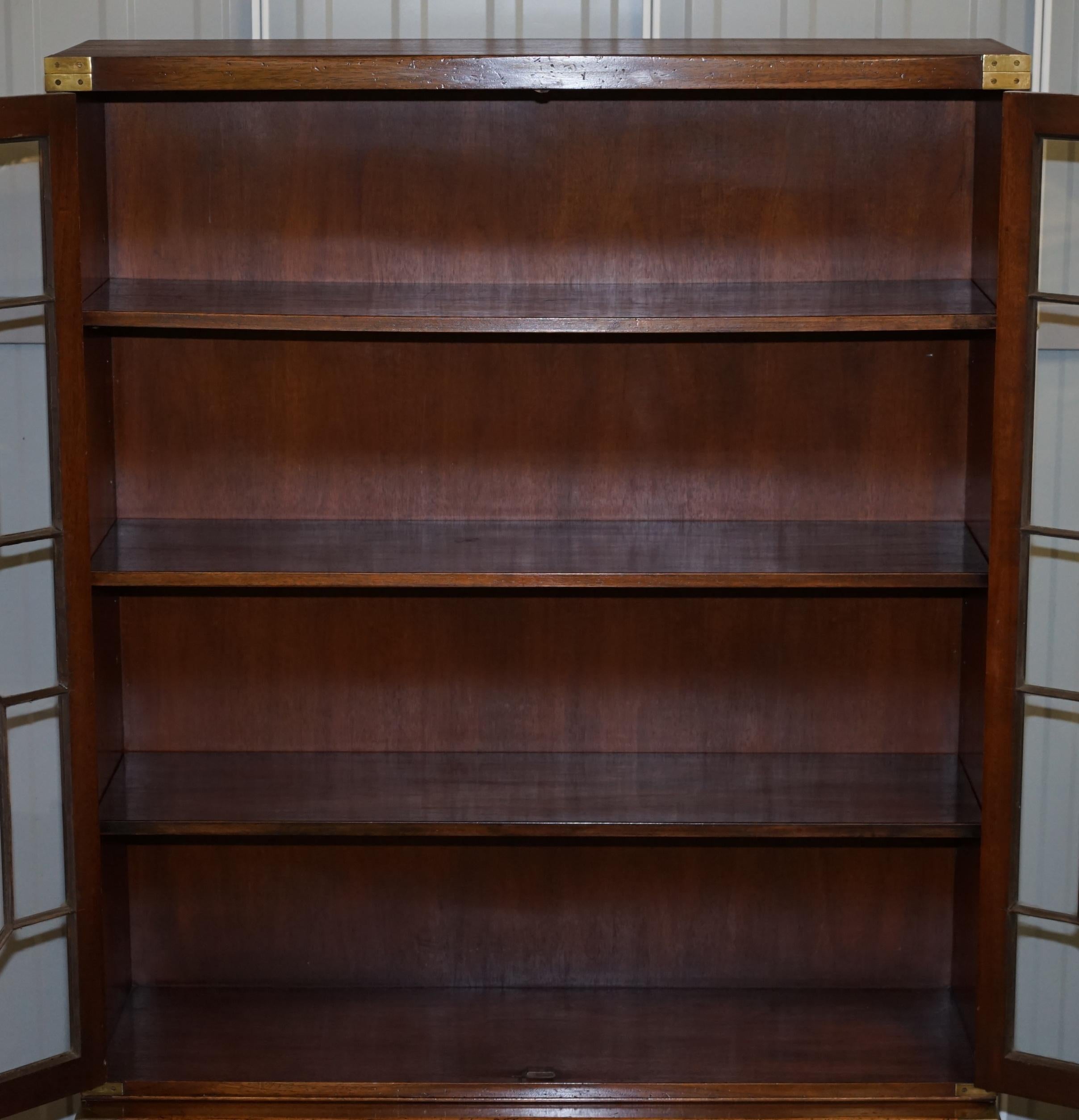 Bevan Funnell Military Campaign Astral Glazed Library Bookcase Drinks Cabinet 11