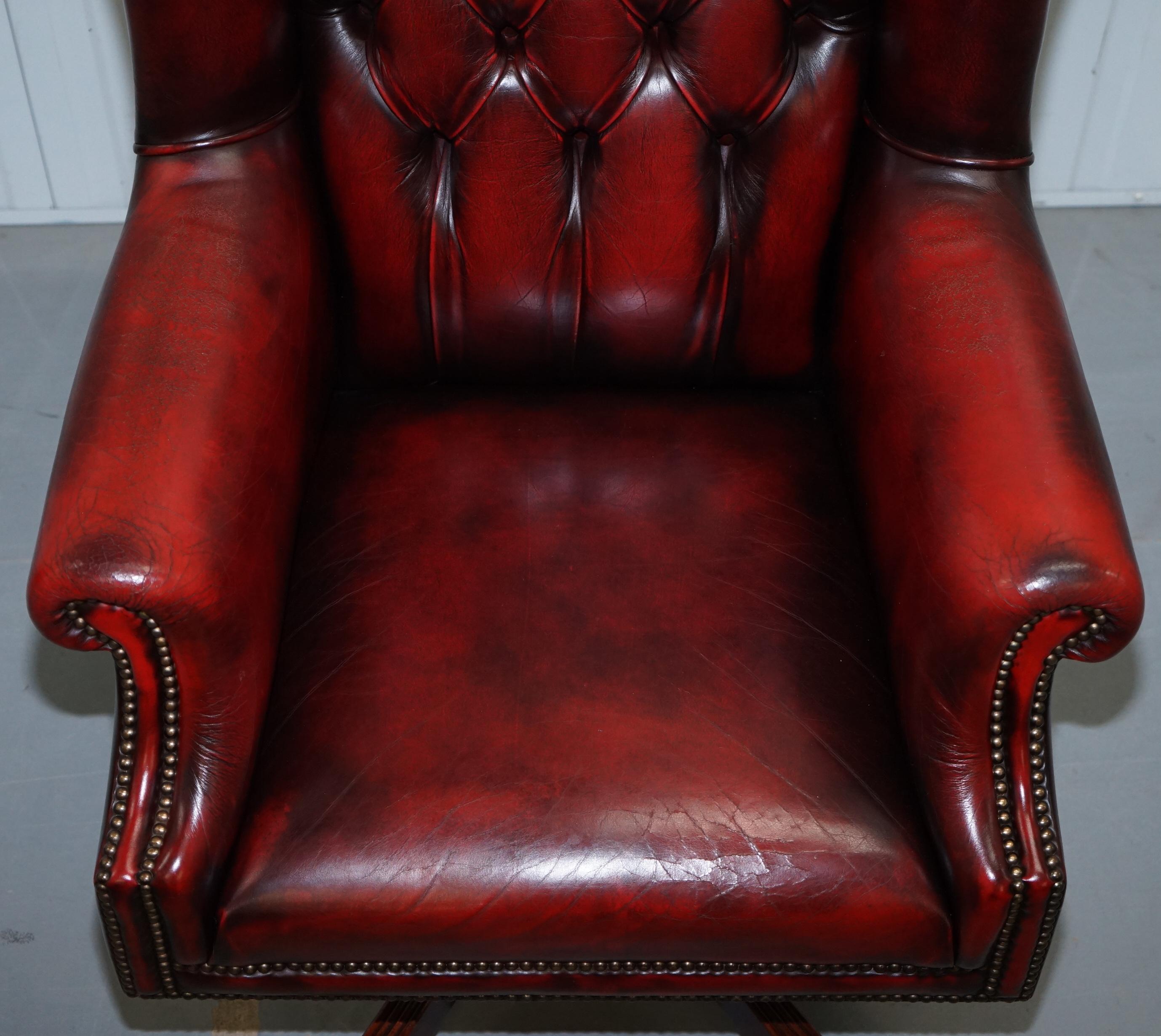 leather wingback desk chair