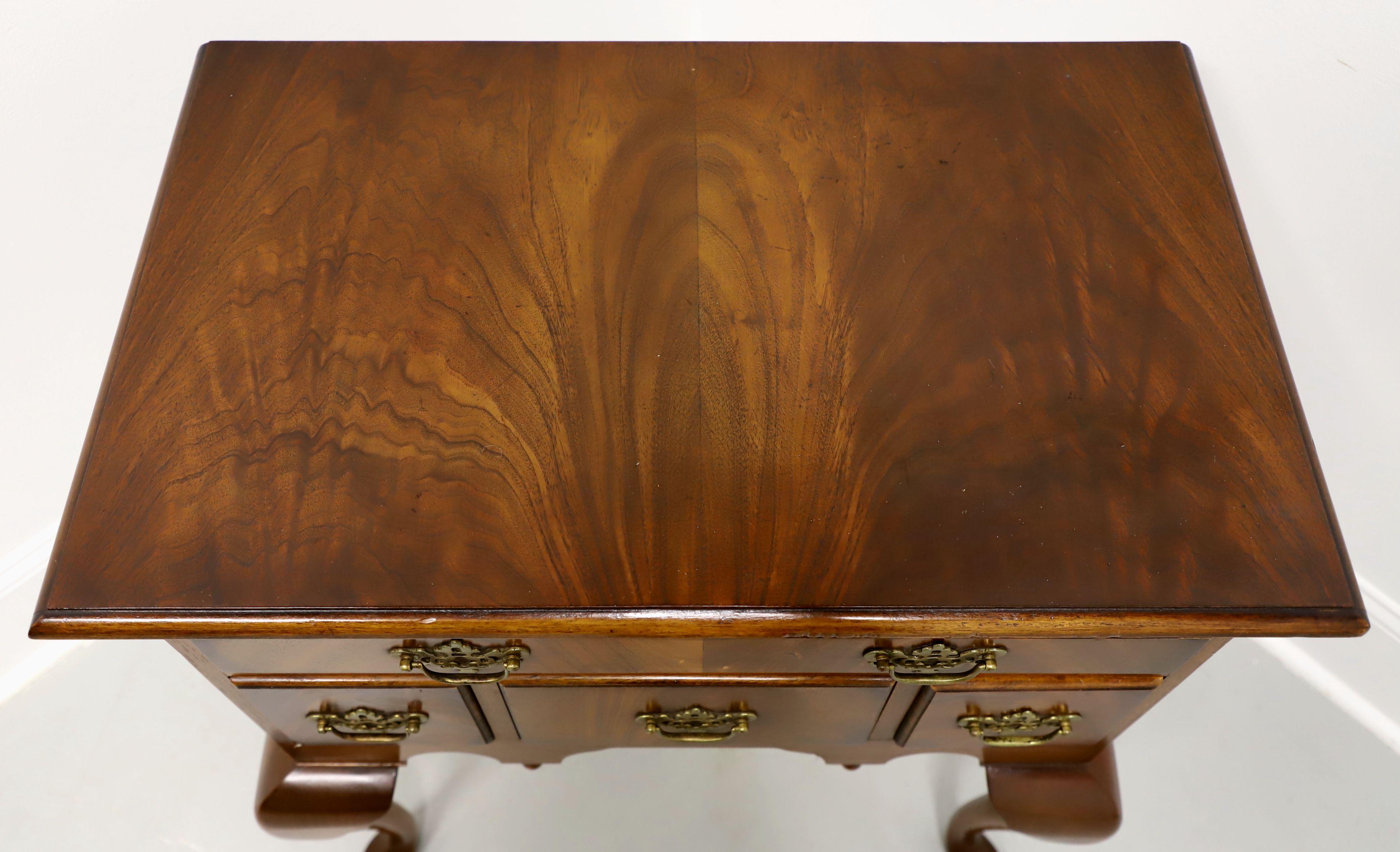 Brass BEVAN FUNNELL Reprodux Flame Mahogany Queen Anne Entry Console Table For Sale