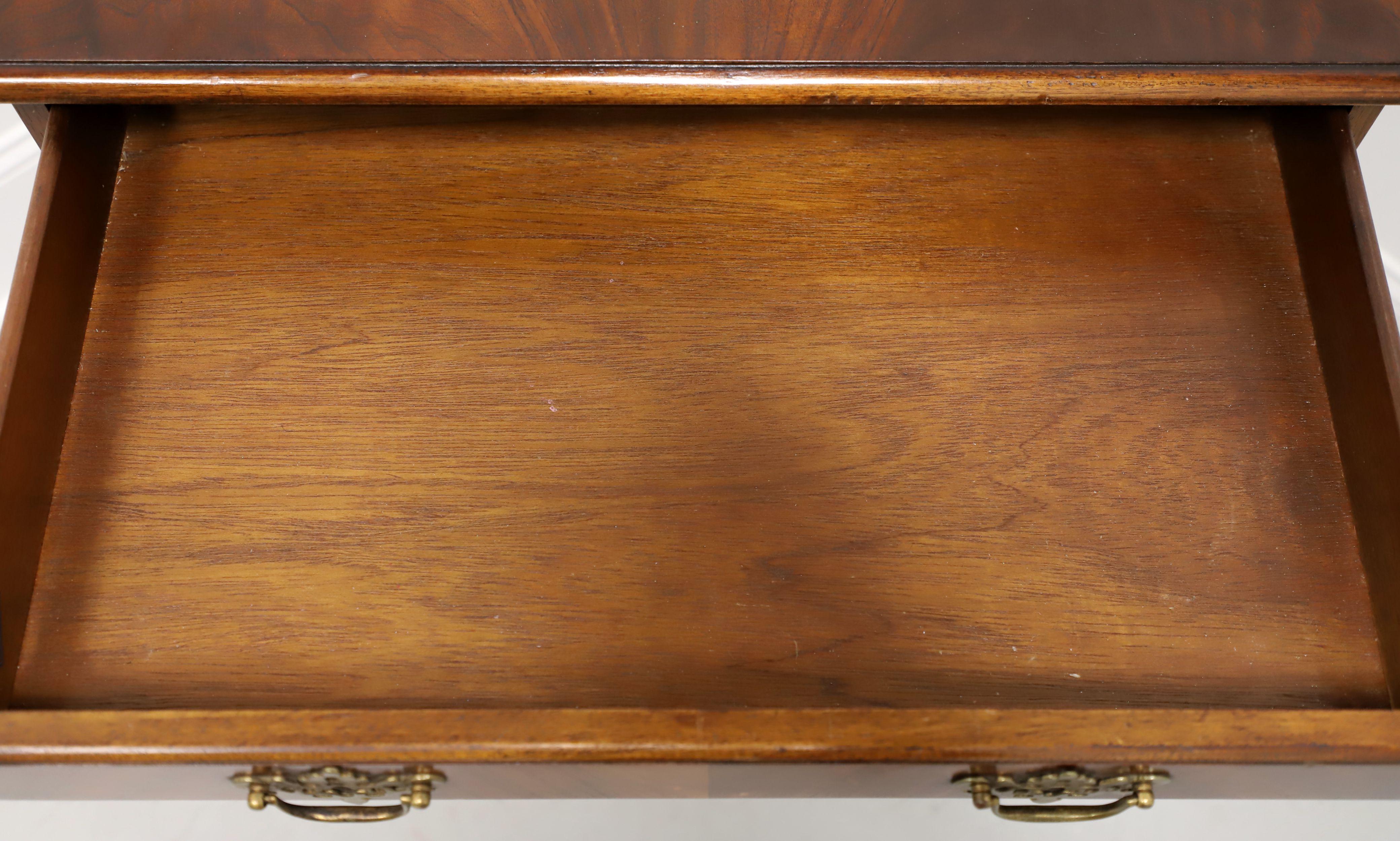 BEVAN FUNNELL Reprodux Flame Mahogany Queen Anne Entry Console Table For Sale 2