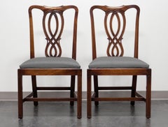 BEVAN FUNNELL Reprodux Mahogany Georgian Straight Leg Dining Side Chairs - Pair