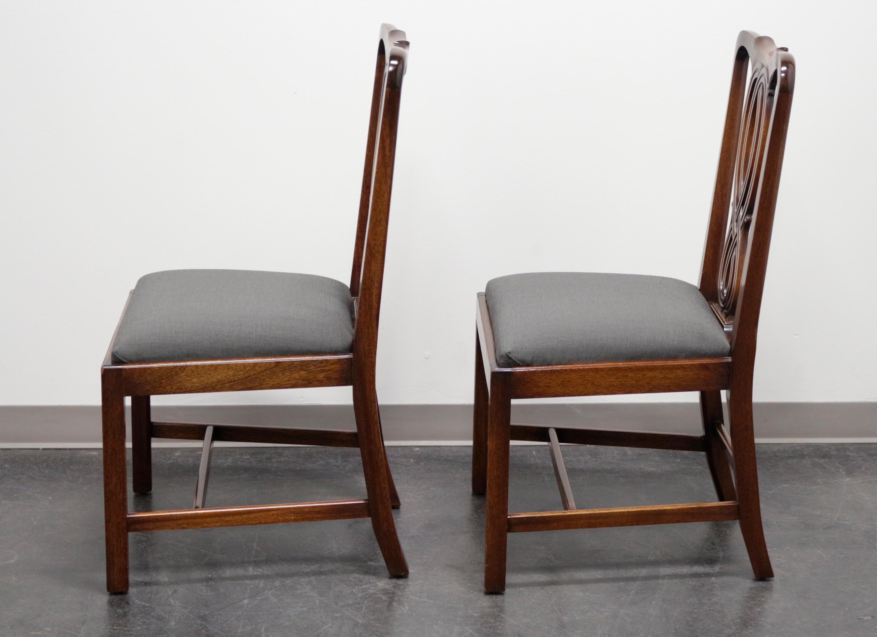 BEVAN FUNNELL Reprodux Mahogany Georgian Straight Leg Dining Side Chairs - Pair In Good Condition In Charlotte, NC