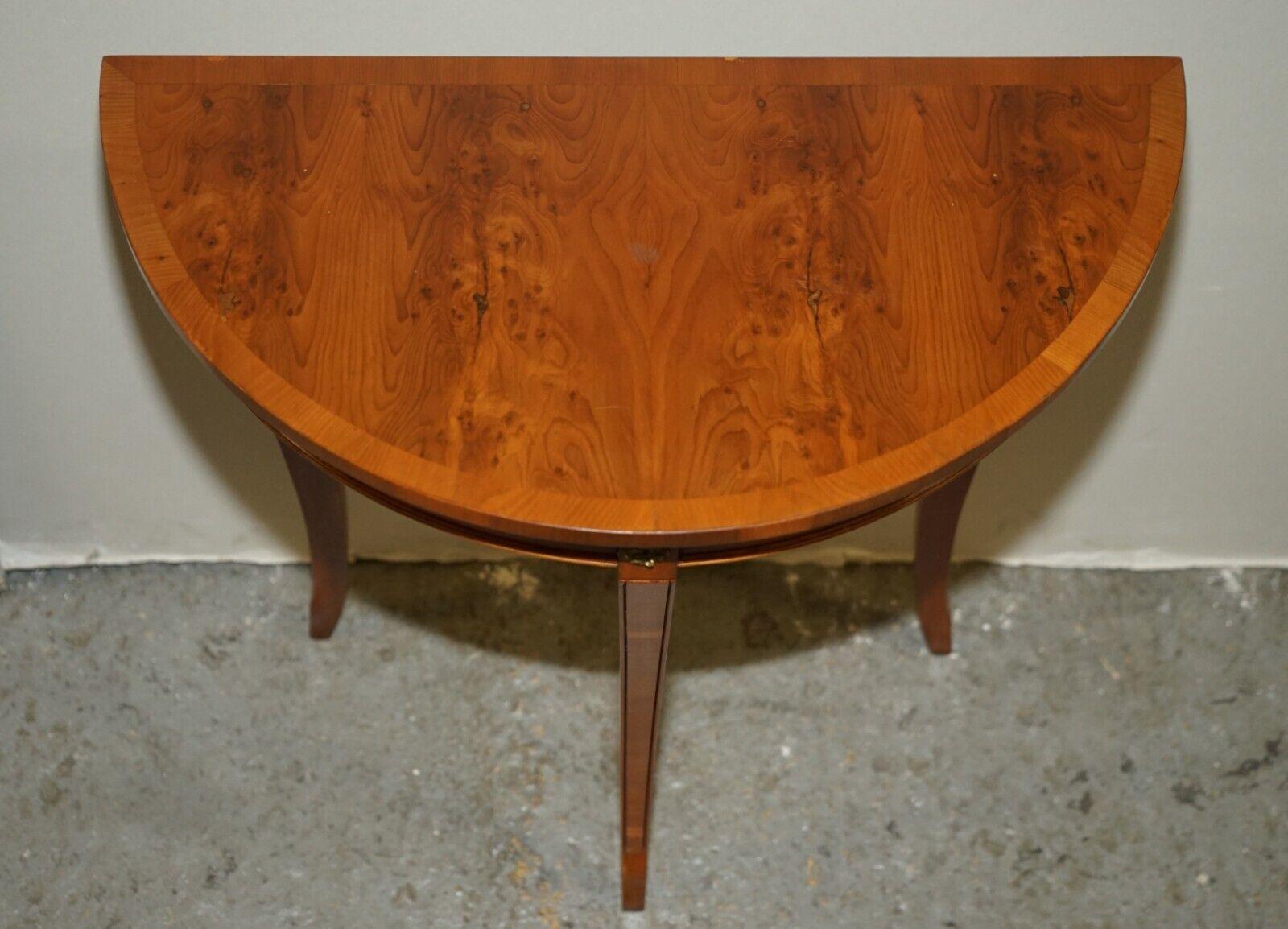 Bevan Funnell Reprodux Regency Style Demi Lune Console Hall Table In Hardwood 2