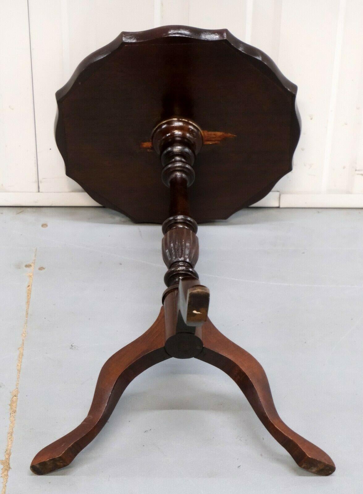 Leather Bevan Funnell Side/Top Lamp Table Hardwood Finish with Gold Leaf Tooling