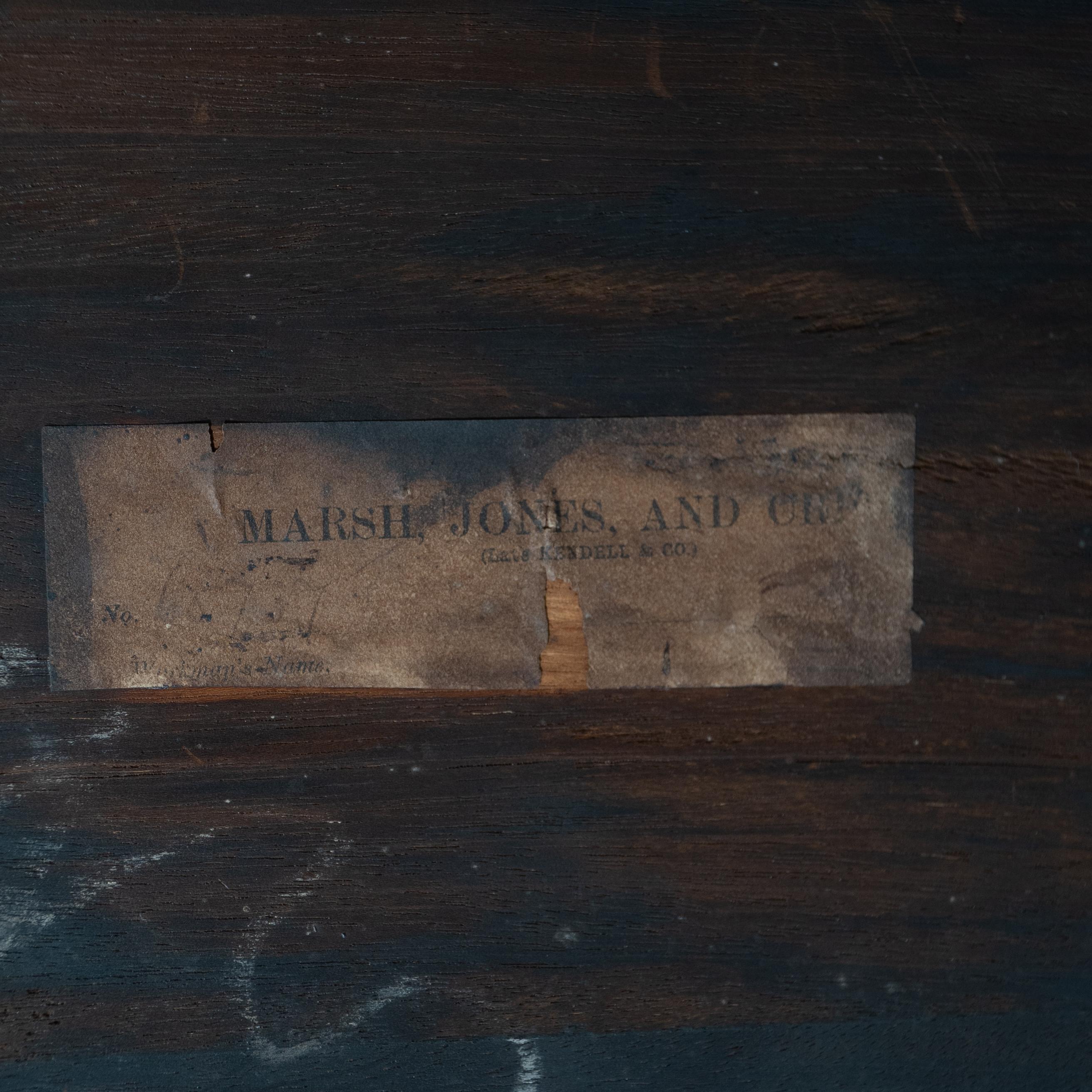 Bevan. Marsh Jones & Cribb. An Aesthetic Movement walnut ebonized card table For Sale 12
