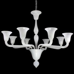 Bevante Chandelier 8 Arms Rigadin Silk Murano Glass Bevante by Multiforme