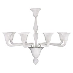 Bevante Chandelier 8 arms Rigadin Silk Murano Glass Bevante by Multiforme