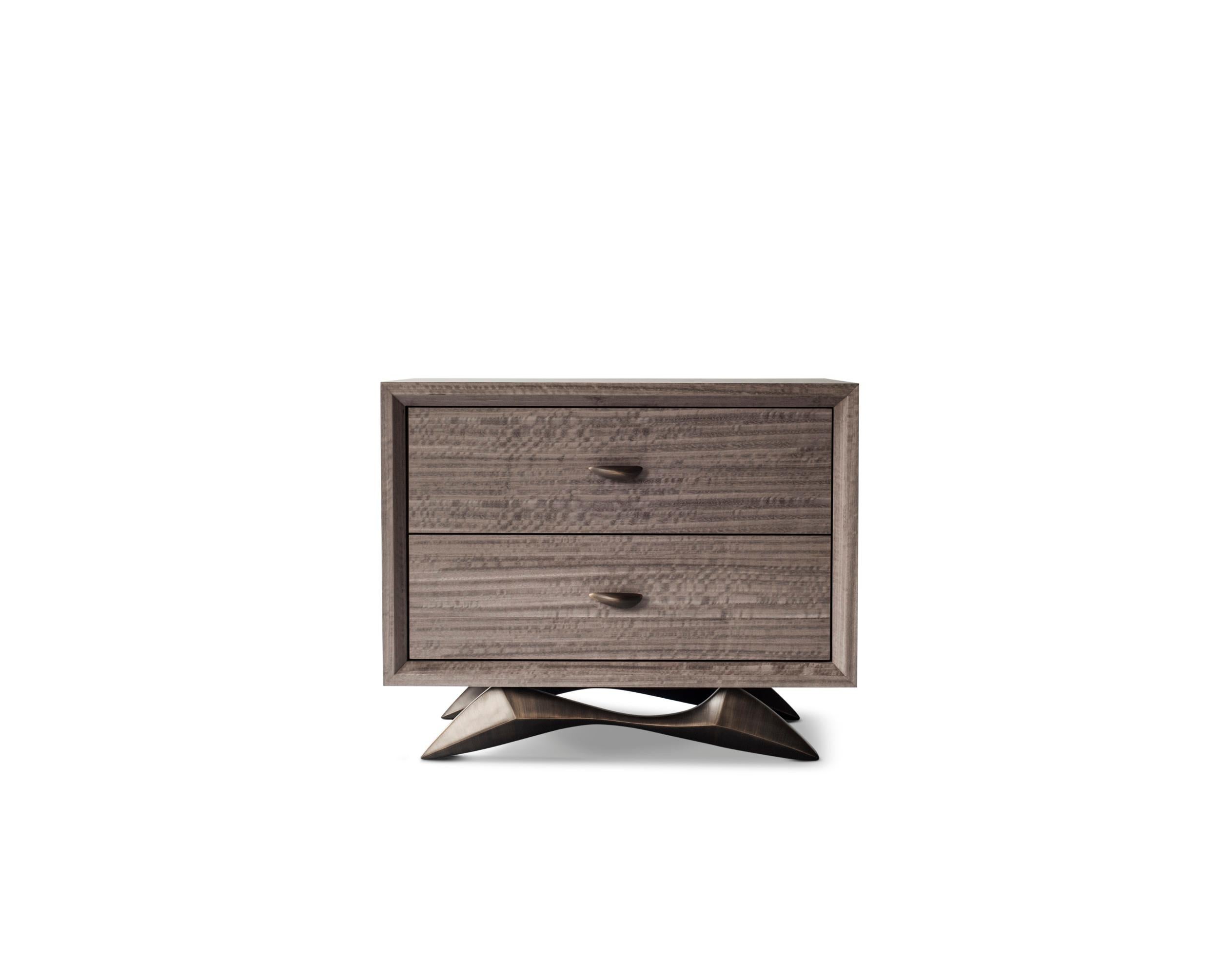 Indian Bevel Bedside Table by DeMuro Das