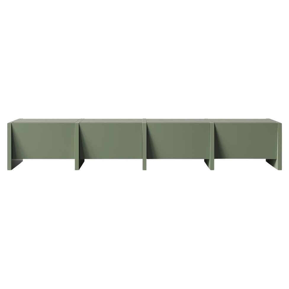 Console basse Bevel Green 4 Cover d'Hermhaus en vente