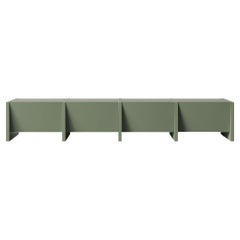 Consola Baja Bevel Verde 4 Tapas by Hermhaus