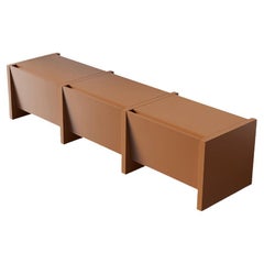 Console basse Bevel Orange 3 couvercle Hermhaus